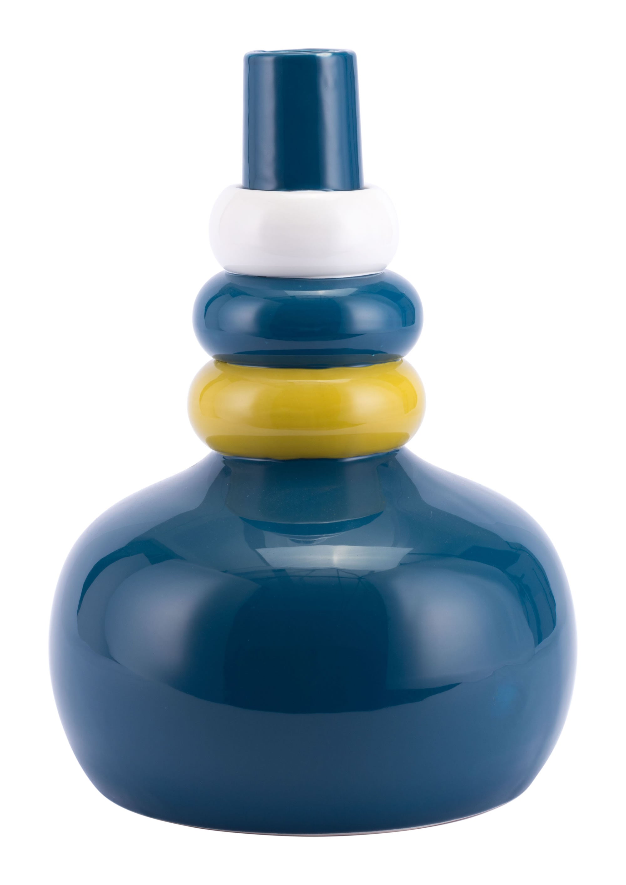 11" x 11" x 15" Teal, Dolomite, Large Vase