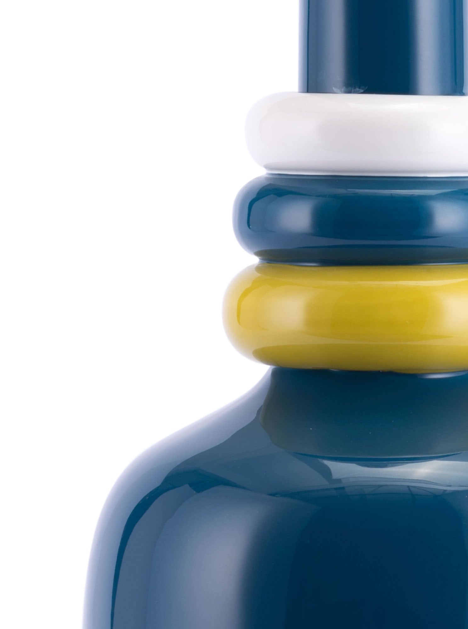 7.7" x 7.7" x 21.7" Teal, Dolomite, Small Vase