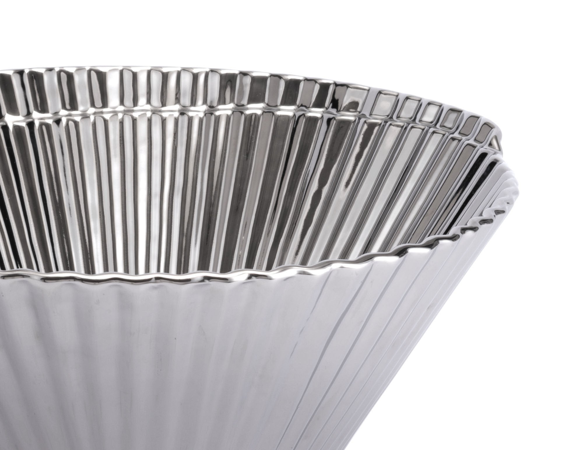 13.2" x 13.2" x 5.9" Silver, Stoneware, Bowl