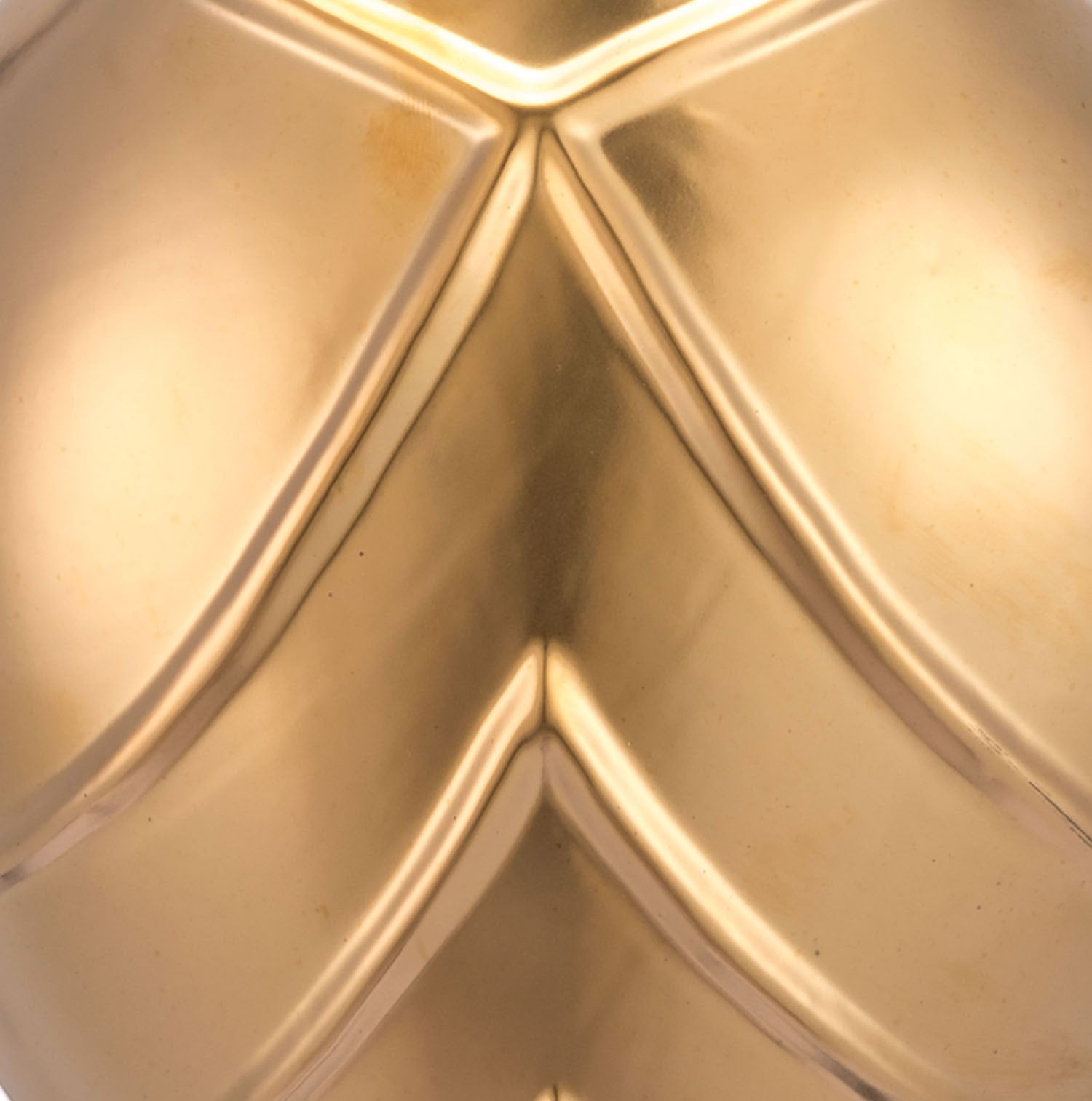 2.8" x 6.1" x 8.1" Matte Gold, Stoneware, Rayas Wall Vase