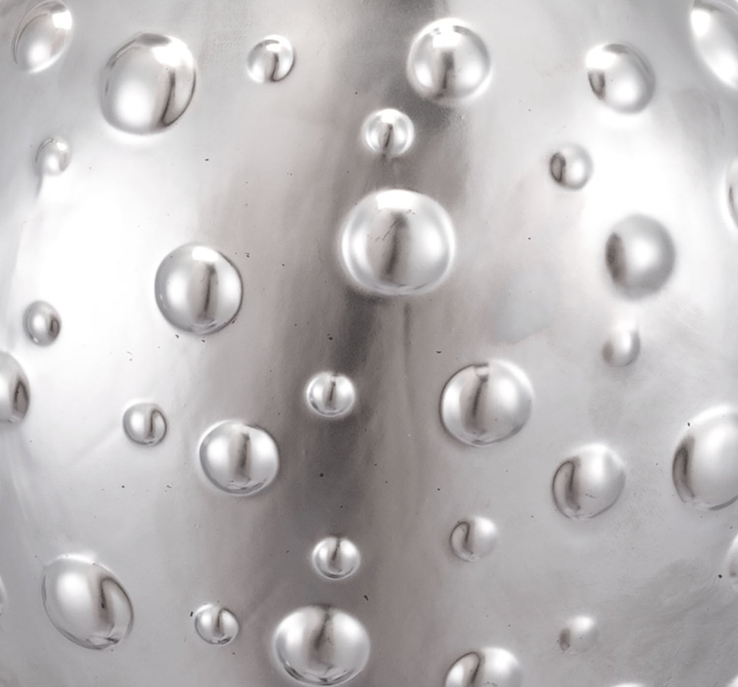 2.8" x 6.1" x 8.1" Matte Silver, Stoneware, Puntos Wall Vase