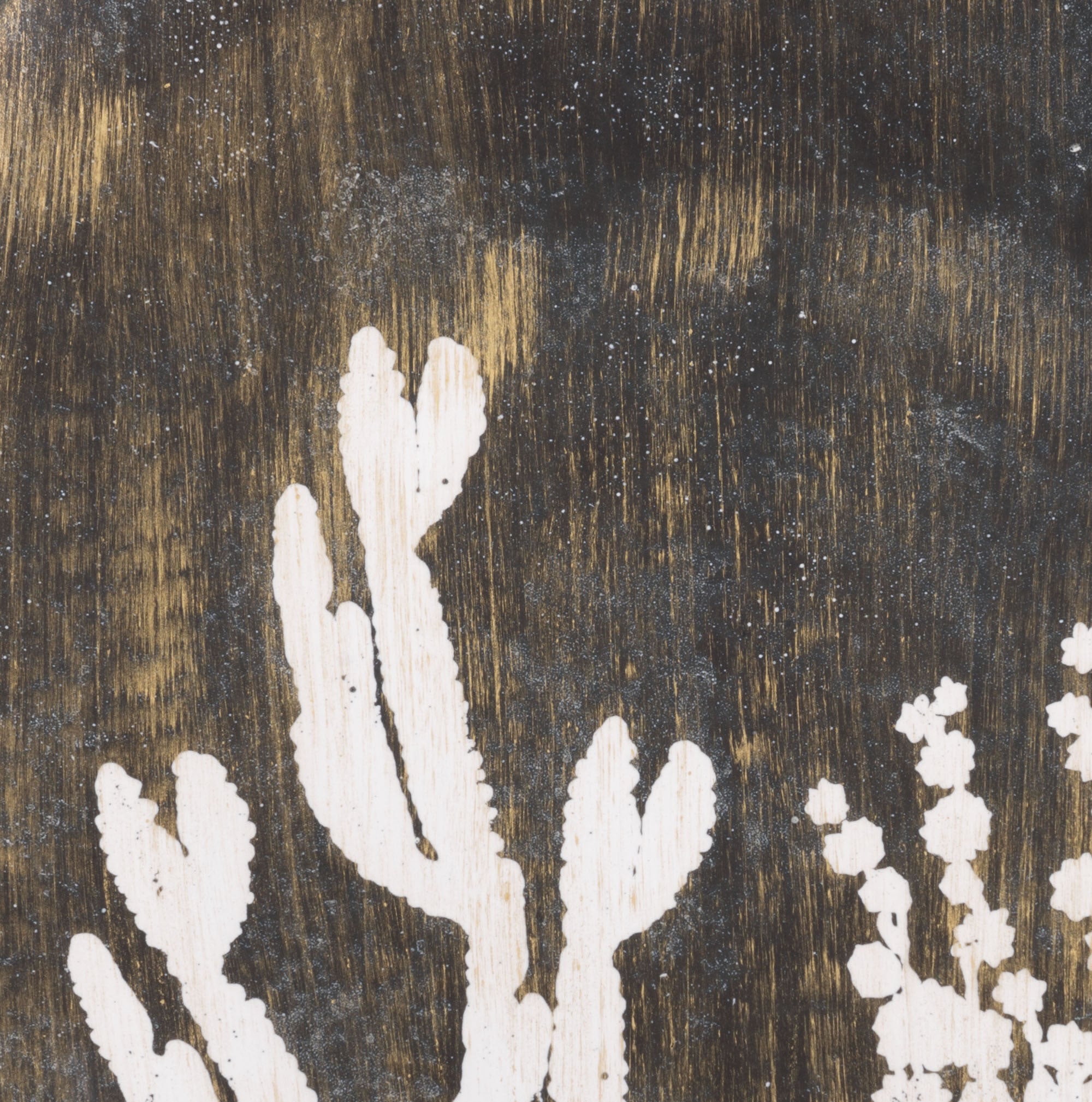 17.9" x 17.9" x 2.4" Antique Gold & White, Ceramic, Large Plate