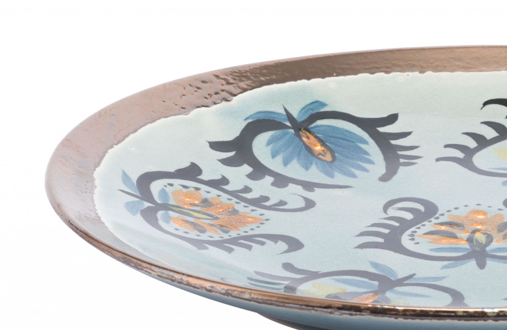 16.5" x 16.5" x 2" Multicolor, Ceramic, Plate