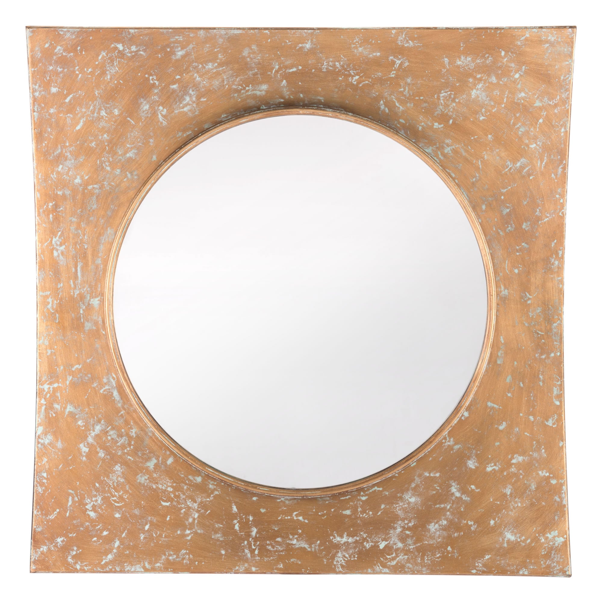 31.5" x 3.3" x 31.5" Gold, Mirror, Steel & MDF, Mirror