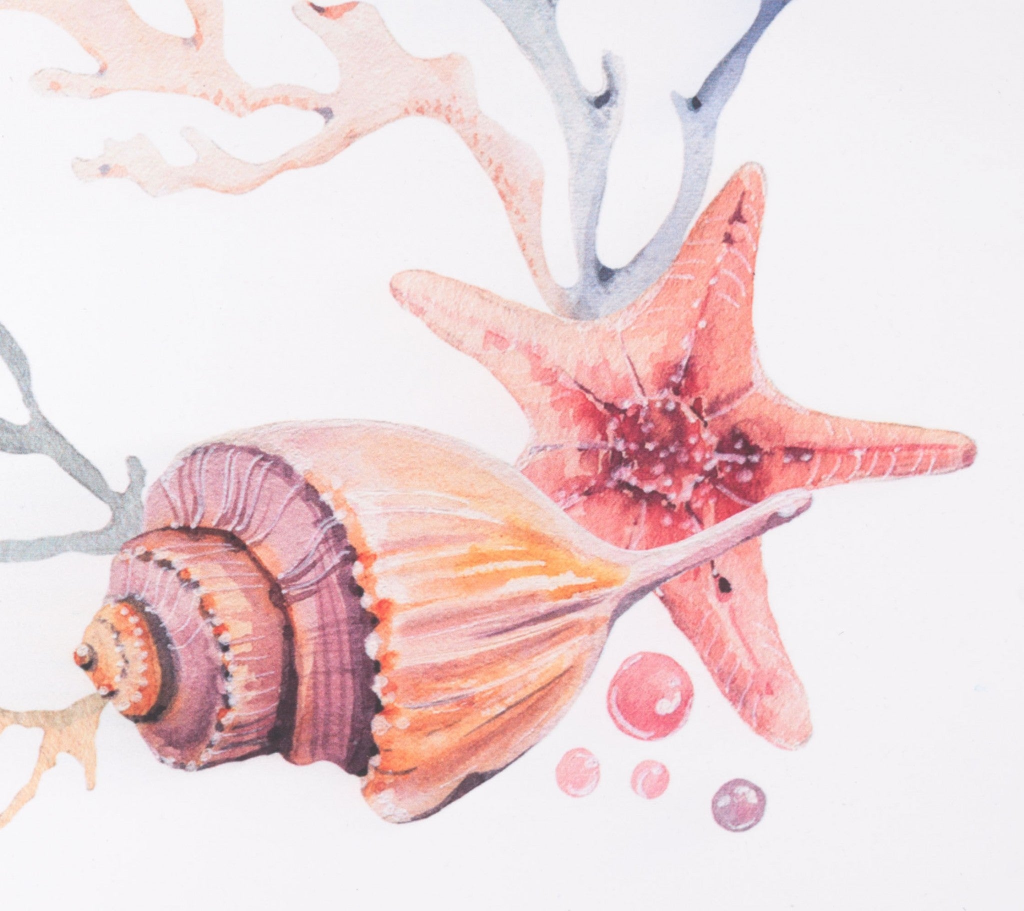 19.7" x 0.8" x 19.7" Multicolor, Fir Wood, Steel & MDF, Sea 1 Wall Decor