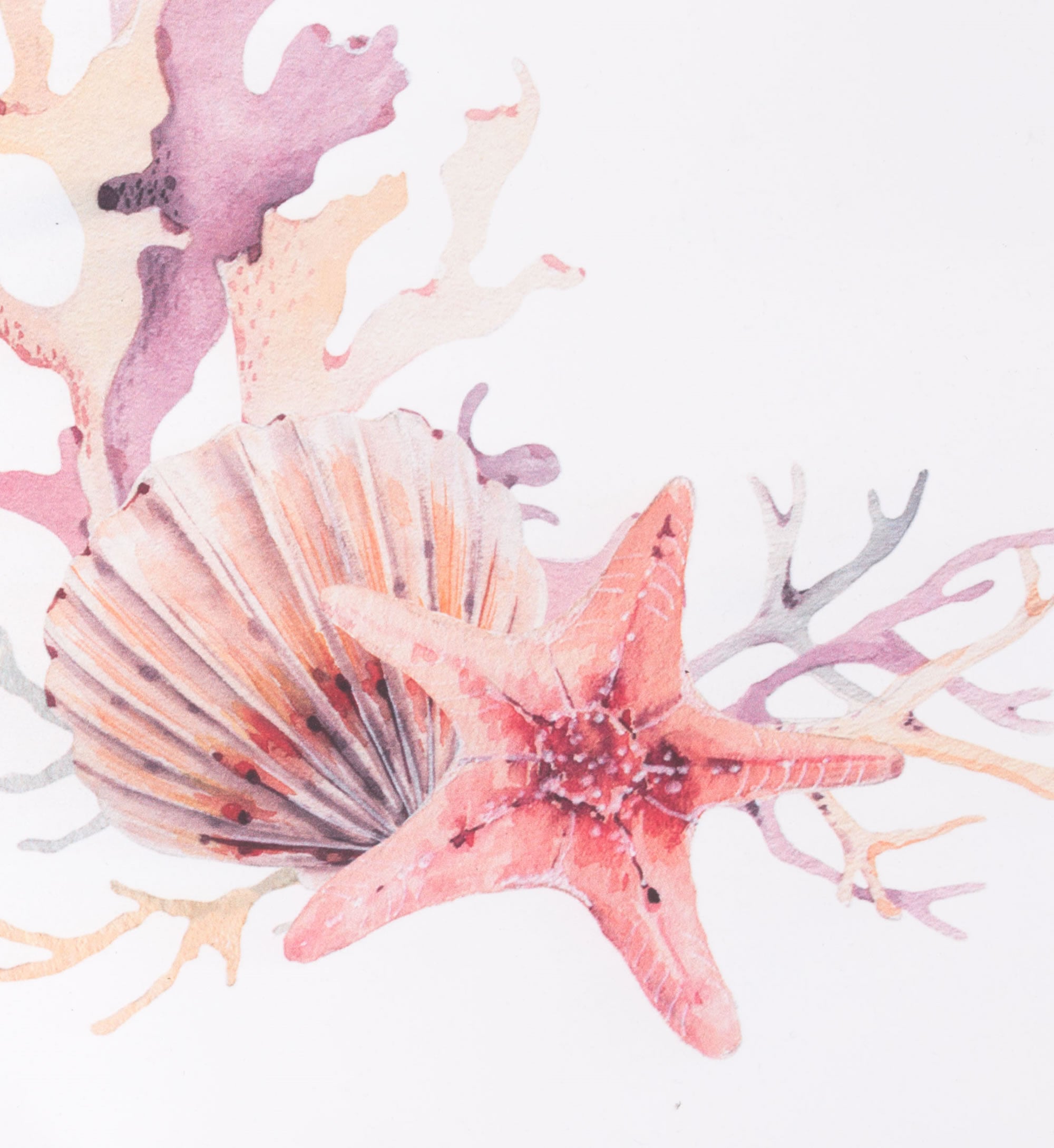 19.7" x 0.8" x 19.7" Multicolor, Fir Wood, Steel & MDF, Sea 2 Wall Decor