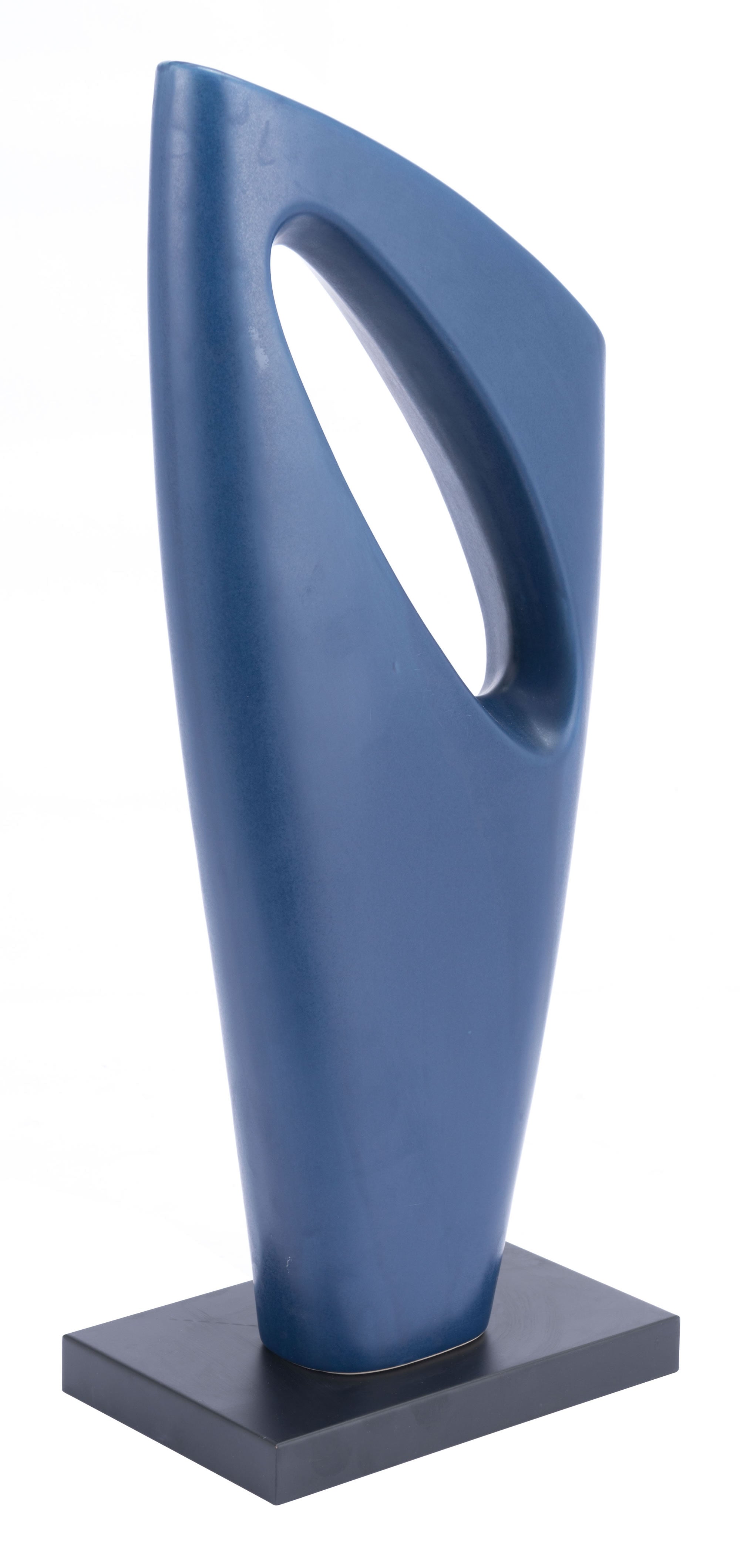 8.7" x 3.9" x 21.5" Matte Blue, Ceramic, Figurine 2