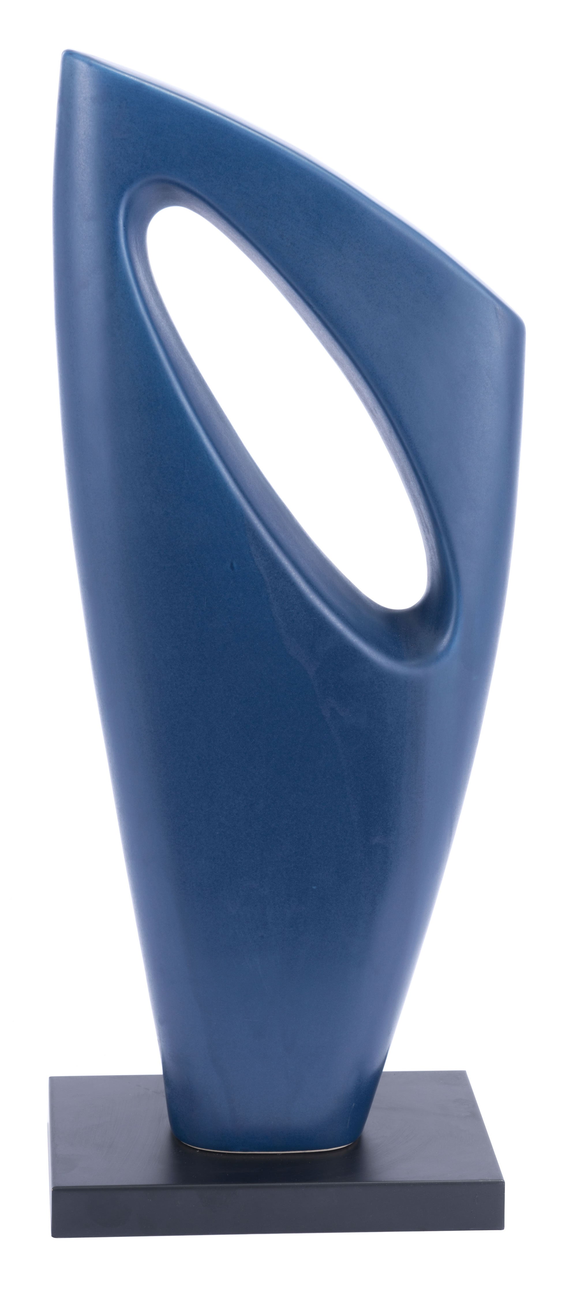 8.7" x 3.9" x 21.5" Matte Blue, Ceramic, Figurine 2