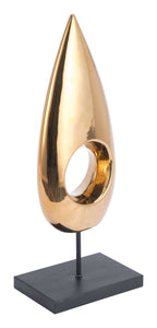 8.3" x 5.5" x 21.1" Gold, Ceramic, Figurine 1