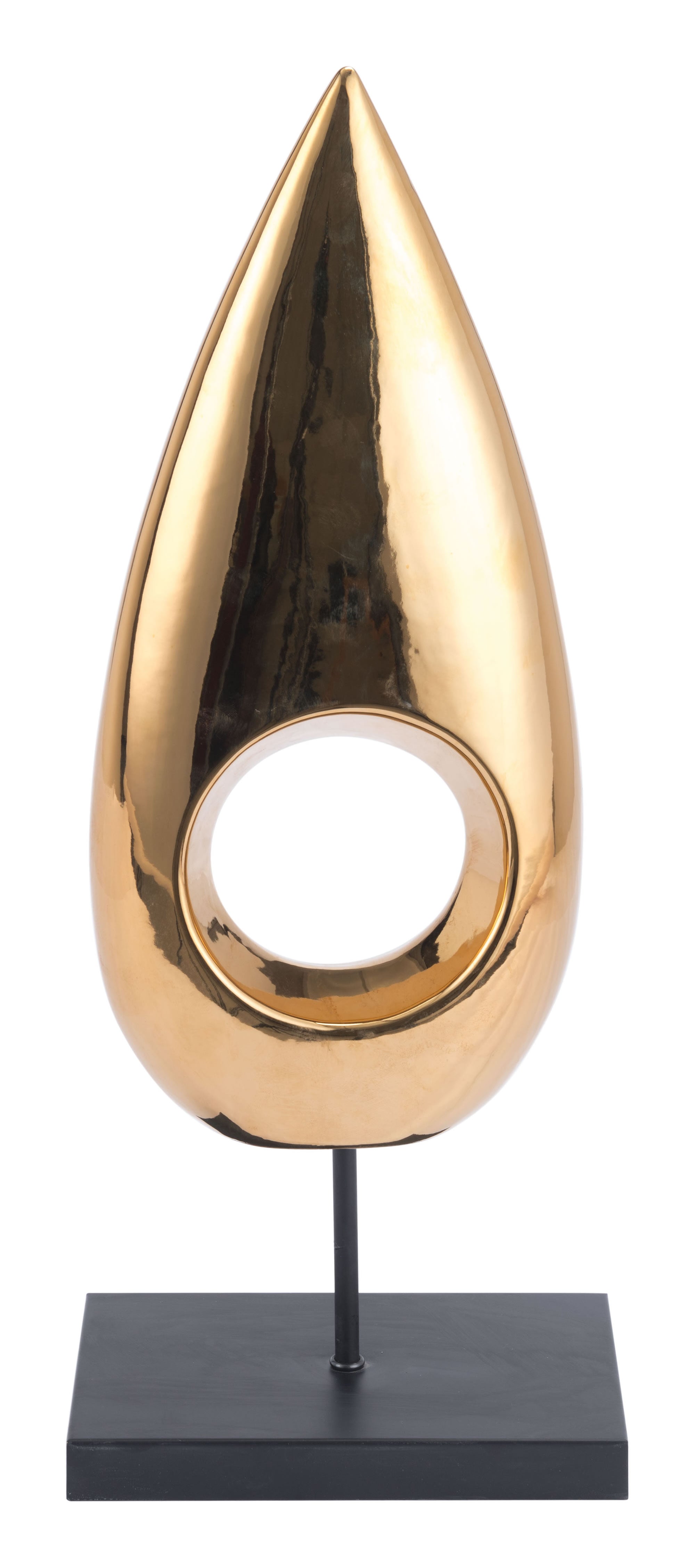 8.3" x 5.5" x 21.1" Gold, Ceramic, Figurine 1