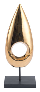 8.3" x 5.5" x 21.1" Gold, Ceramic, Figurine 1