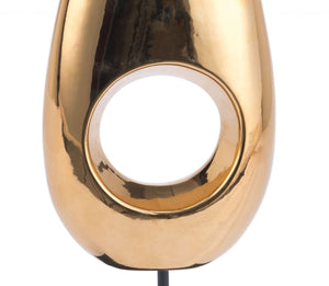 8.3" x 5.5" x 21.1" Gold, Ceramic, Figurine 1