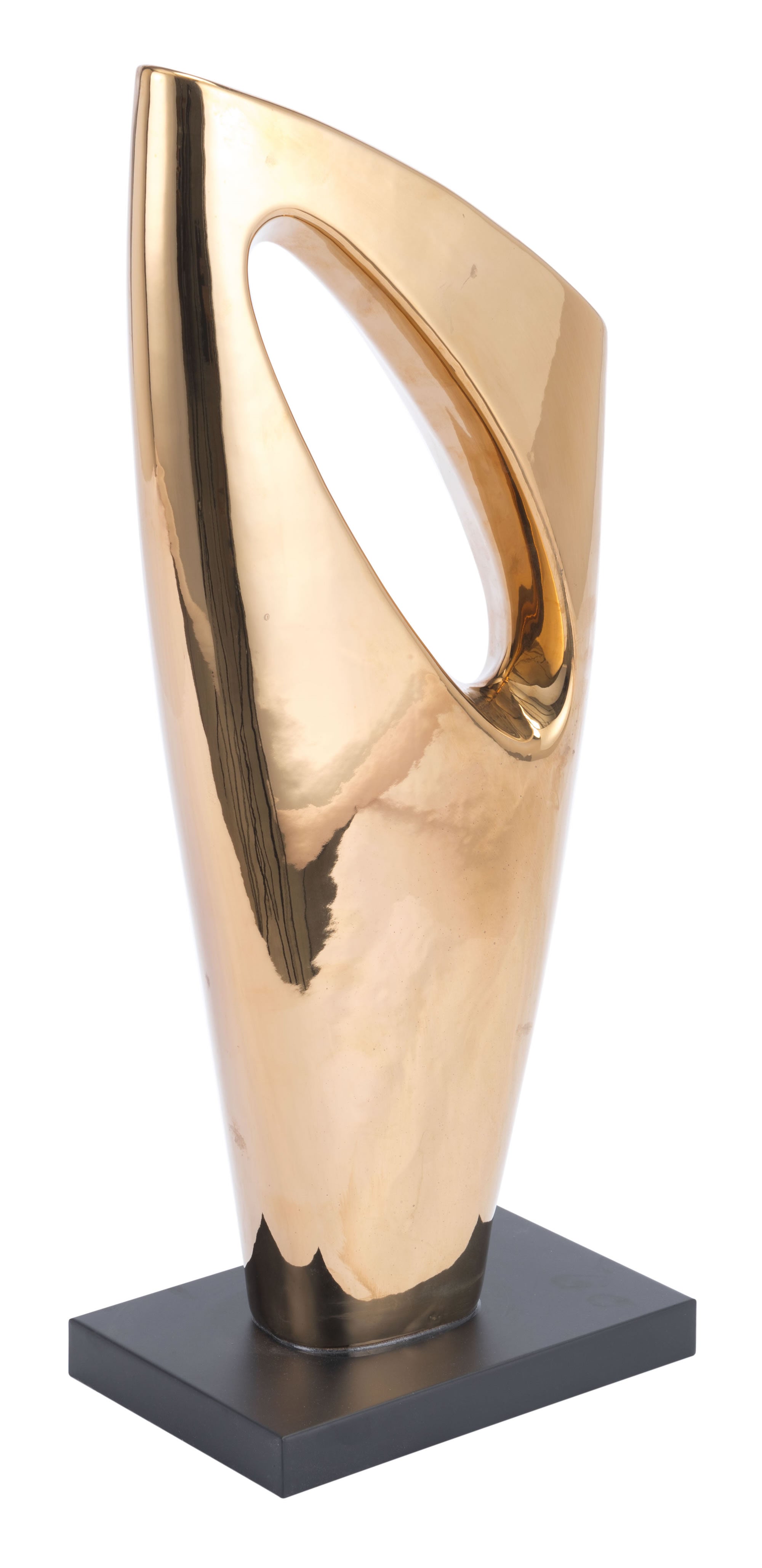 8.7" x 3.9" x 21.5" Gold, Ceramic, Figurine 2
