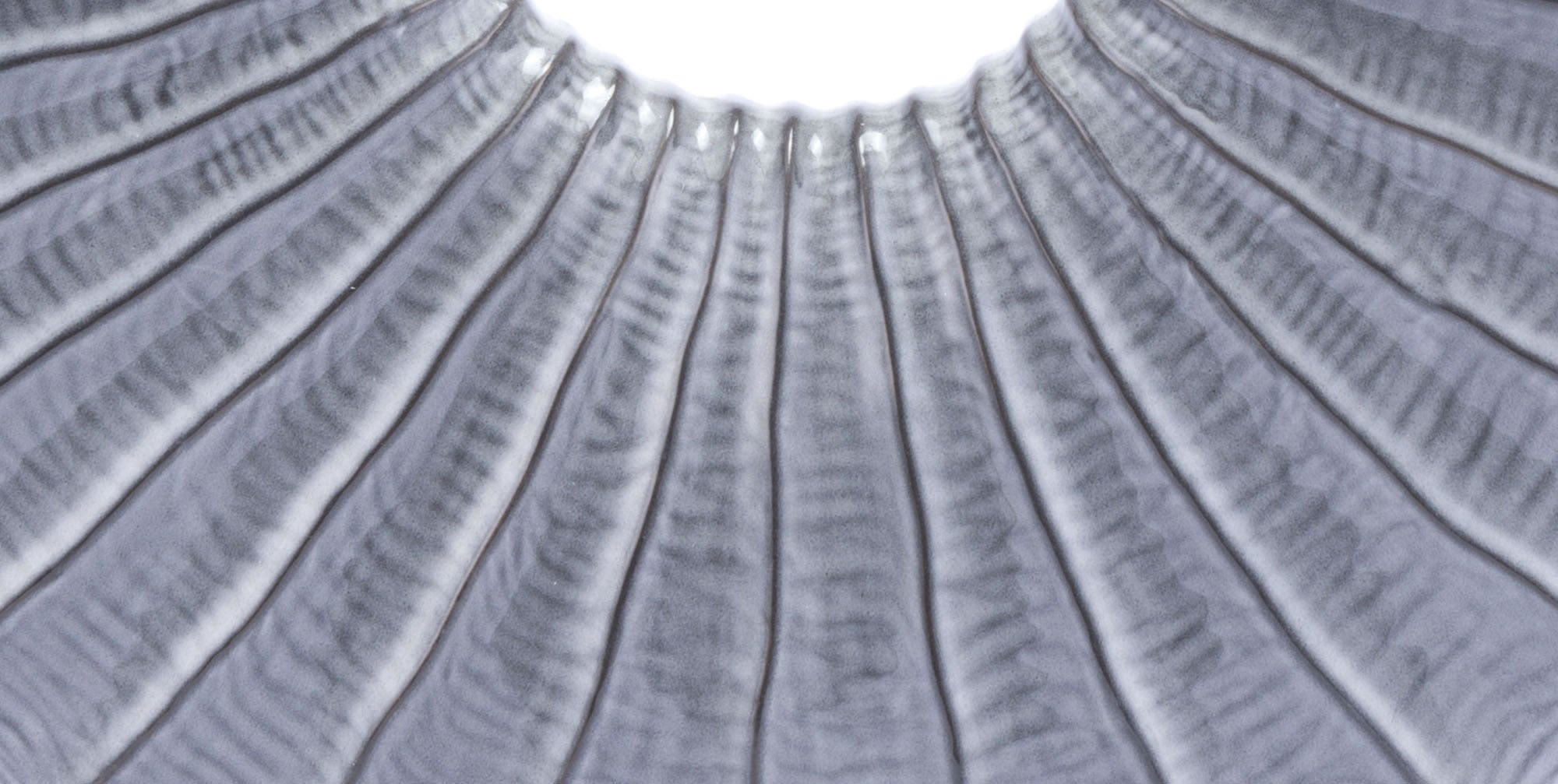 16.5" x 3.5" x 7.5" Gray, Ceramic, Large Bowl