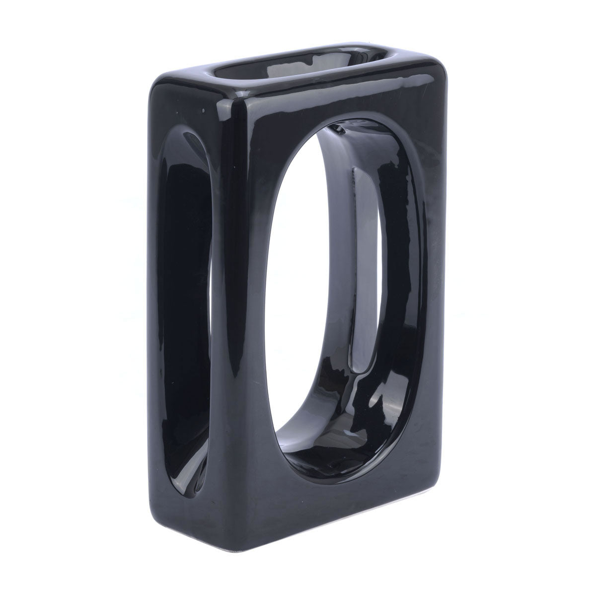 7.9" x 3.9" x 12" Black, Ceramic, Small
