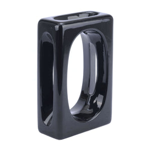 7.9" x 3.9" x 12" Black, Ceramic, Small