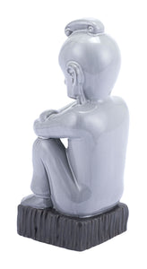 6.1" x 5.3" x 14.2" Gray, Ceramic, Figurine