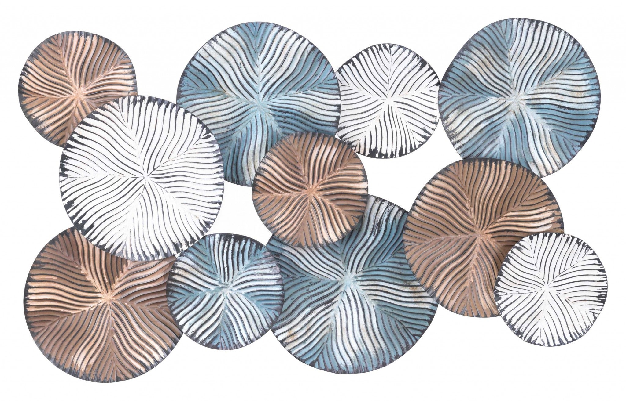 41.3" x 2.8" x 25.6" Multicolor, Steel, Wall Decor