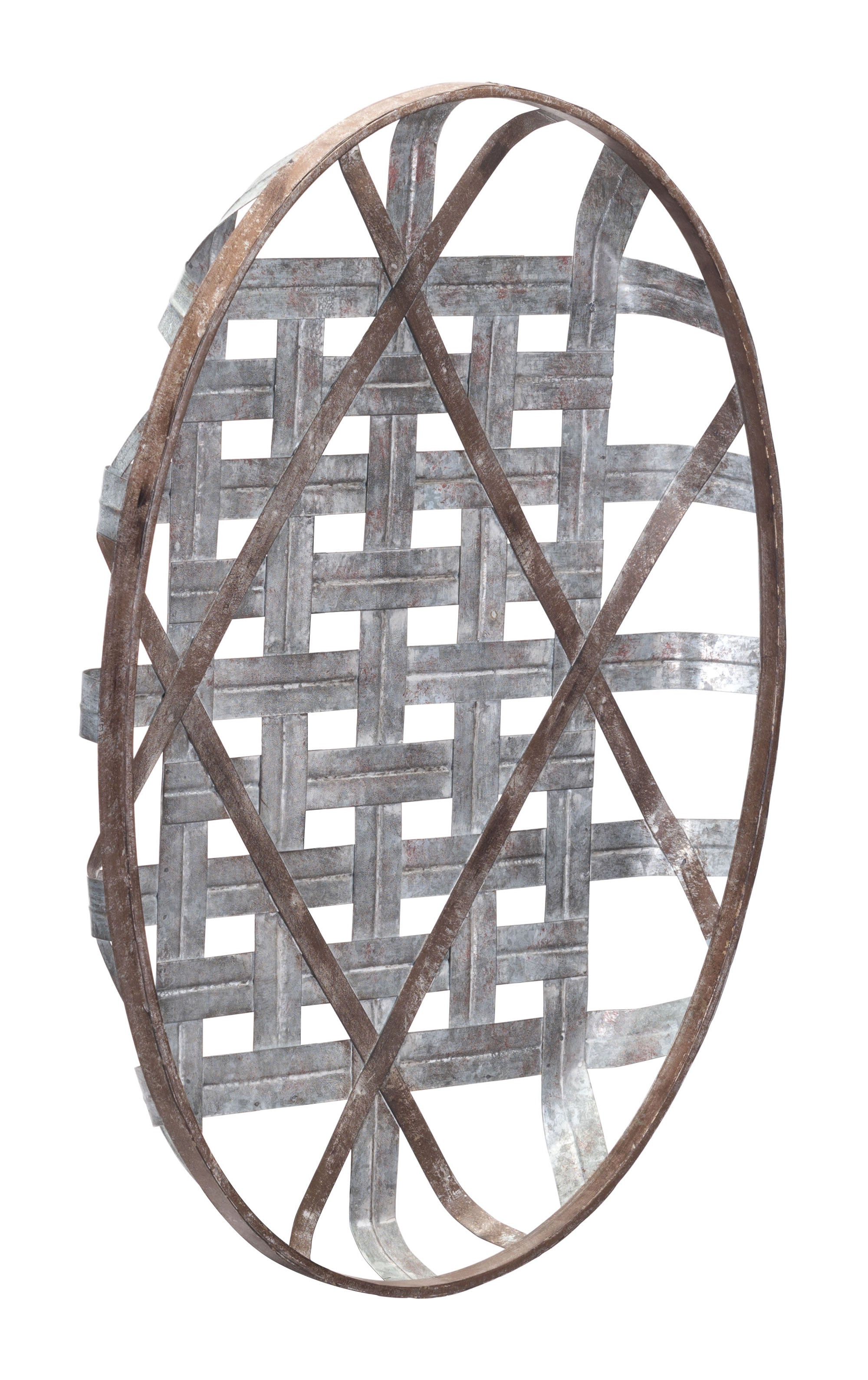 16.5" x 3" x 23.8" Gray, Steel, Wall Decor