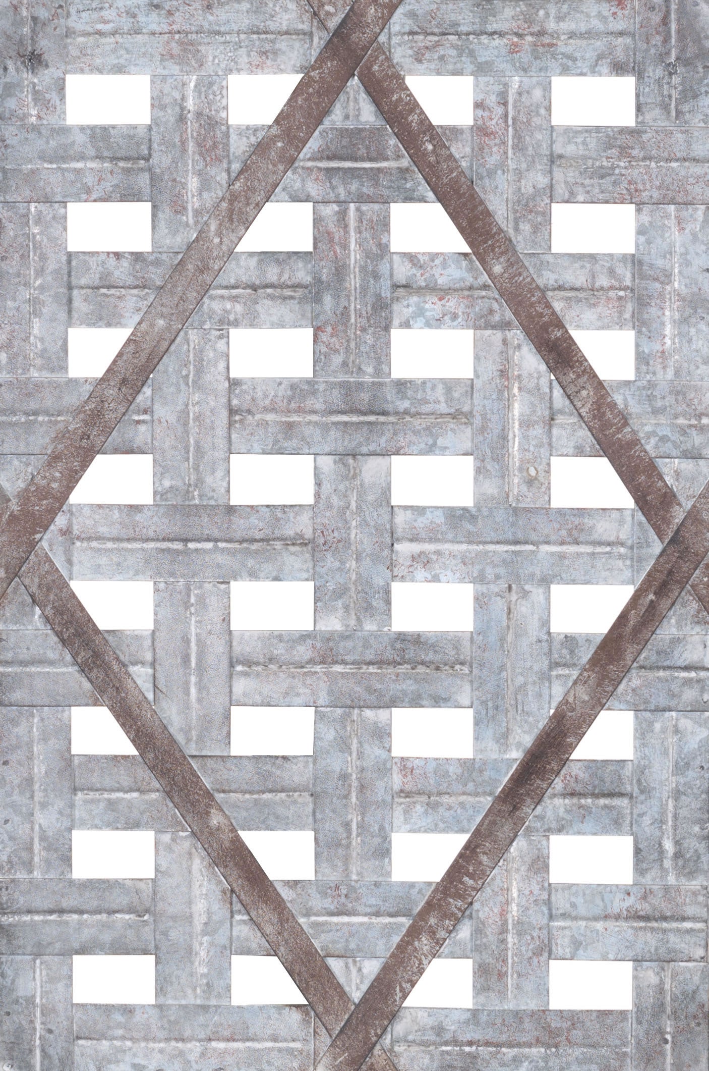 16.5" x 3" x 23.8" Gray, Steel, Wall Decor