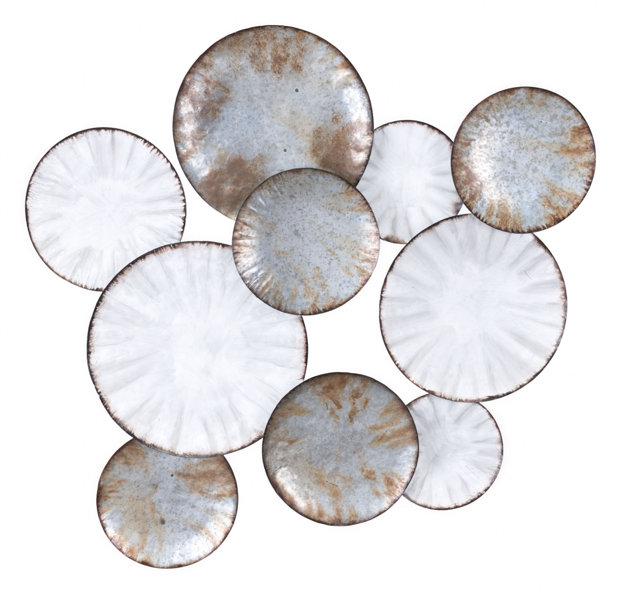 35.4" x 2.4" x 31.9" Gray, Steel, Wall Decor