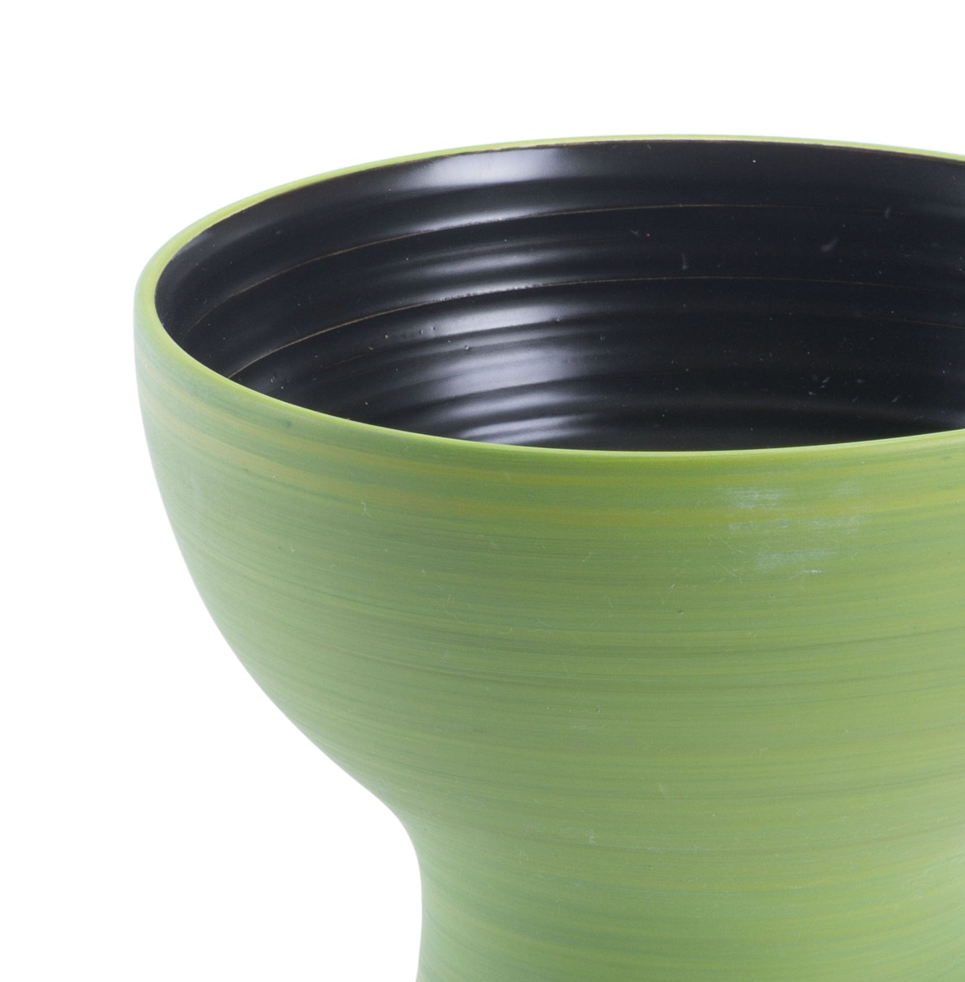 8.7" x 8.7" x 9.8" Green, Ceramic, Short Vase