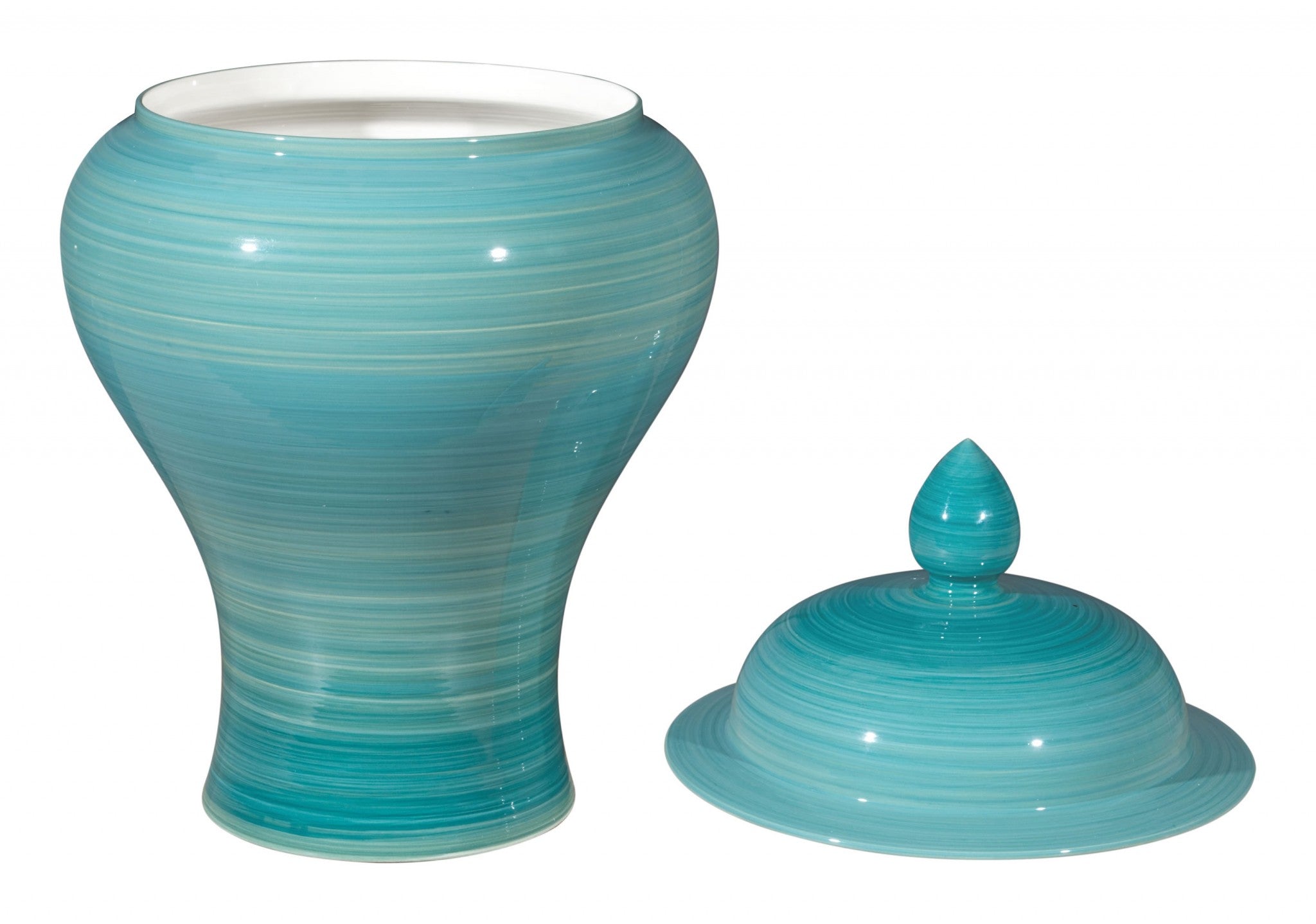 10.8" x 10.8" x 17.9" Blue, Ceramic, Jar