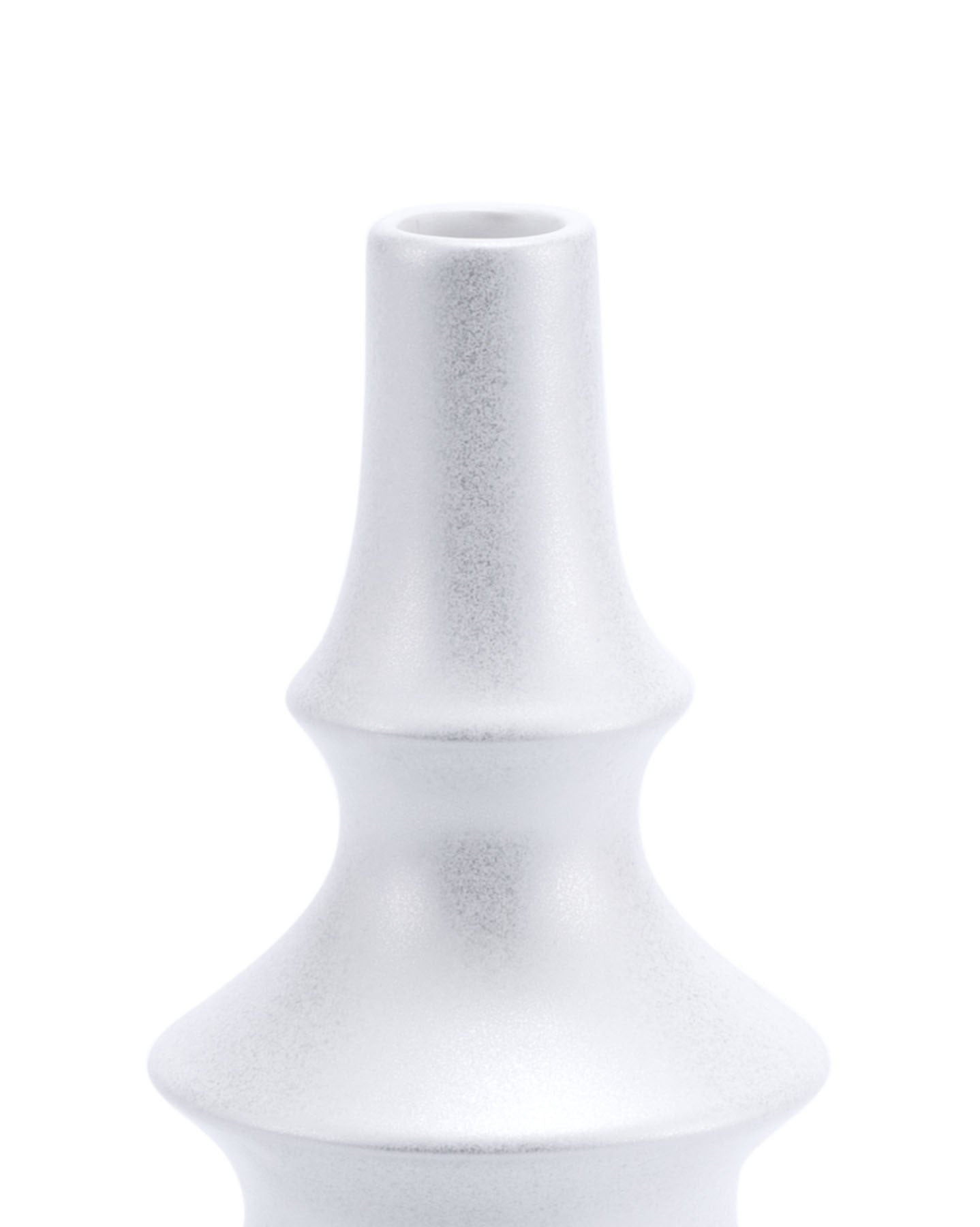 5.3" x 5.3" x 10.8" Pearl White, Ceramic, Medium Bottle