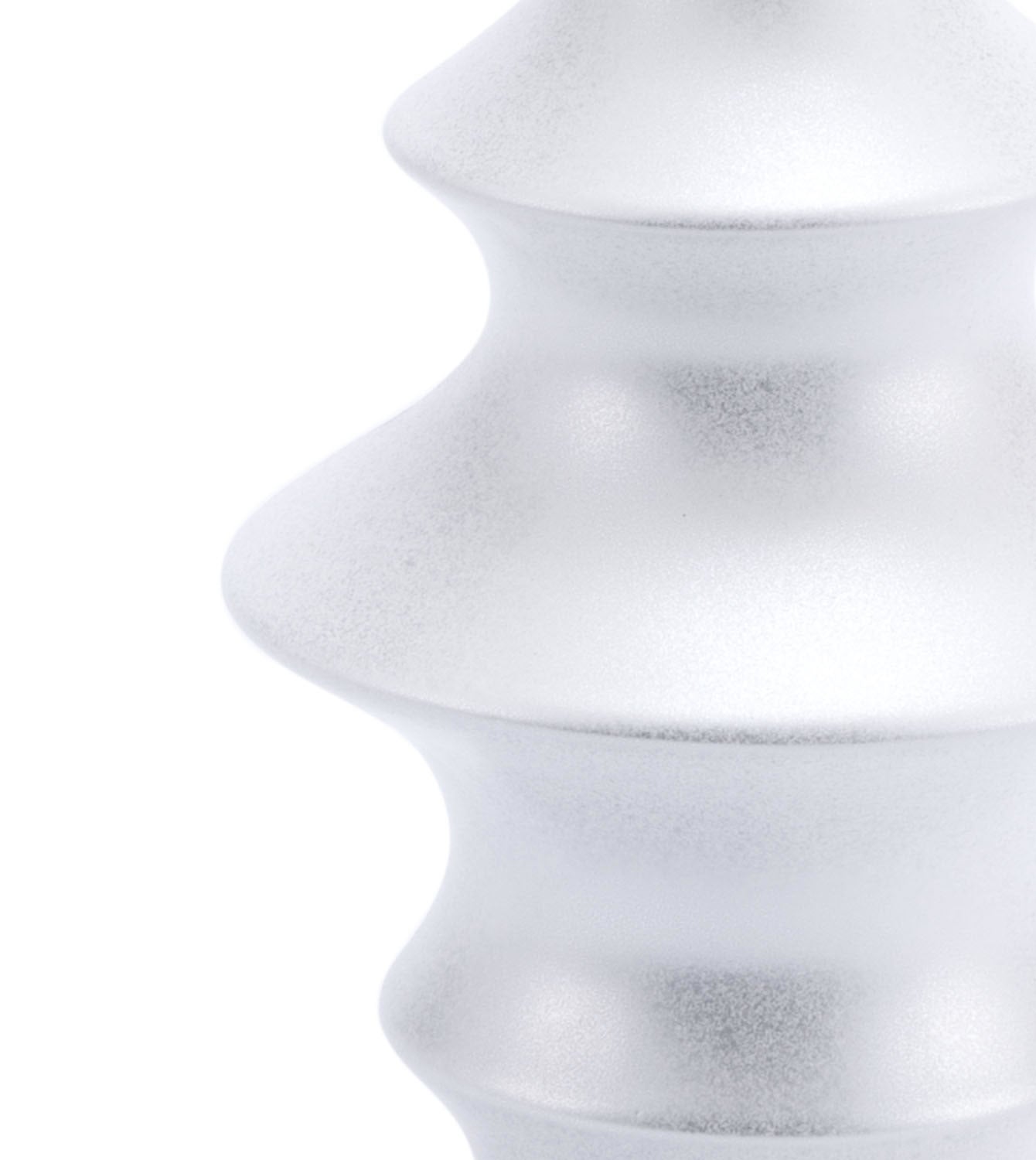 5.3" x 5.3" x 10.8" Pearl White, Ceramic, Medium Bottle