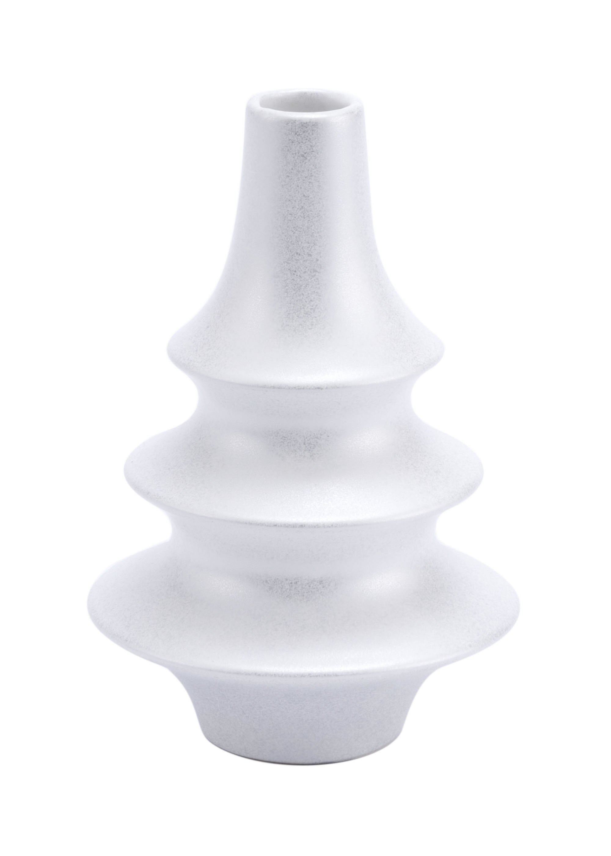 4.9" x 4.9" x 7.7" Pearl White, Ceramic, Small Bottle
