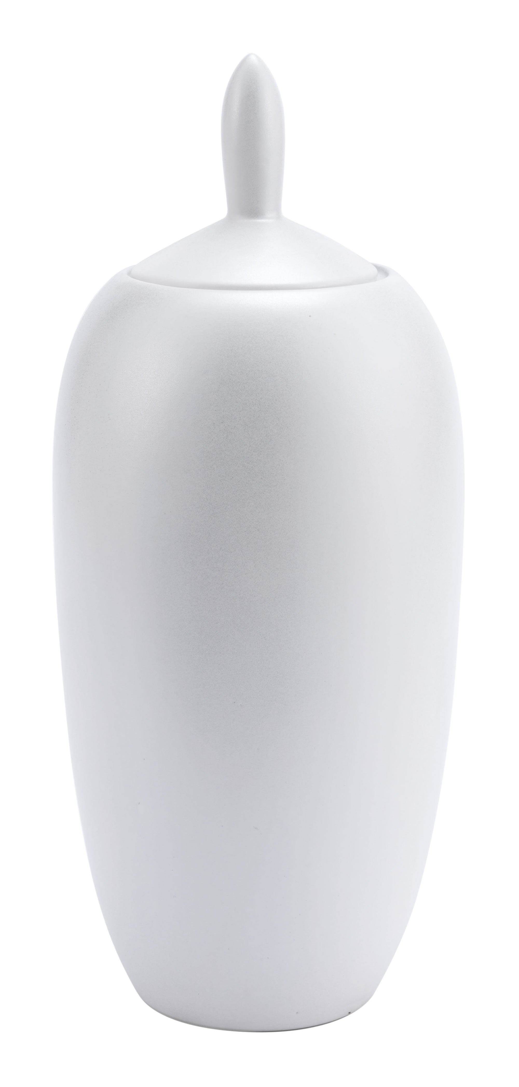 8.7" x 8.7" x 20.9" Pearl White, Ceramic, Large Jar
