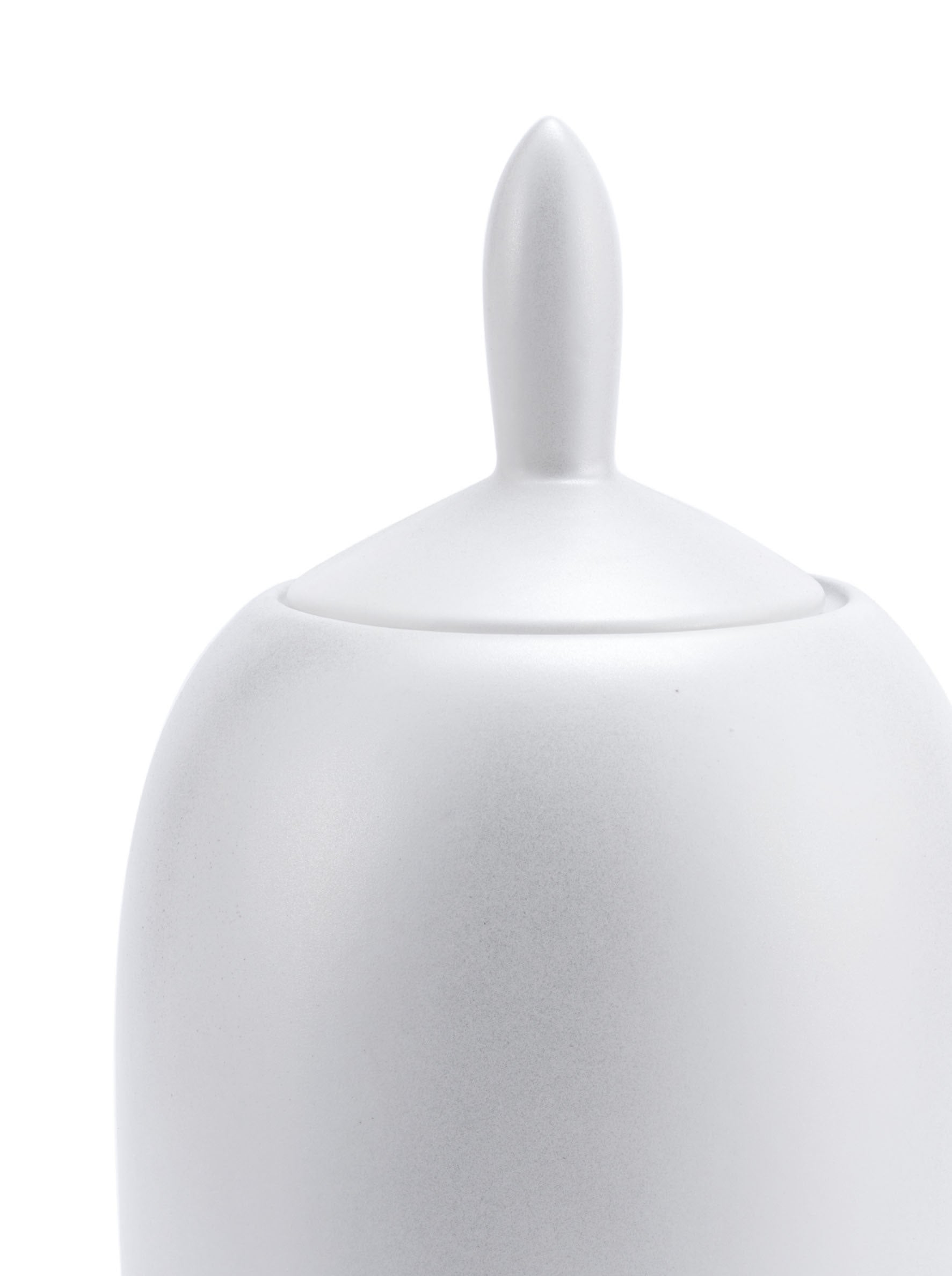 8.7" x 8.7" x 20.9" Pearl White, Ceramic, Large Jar