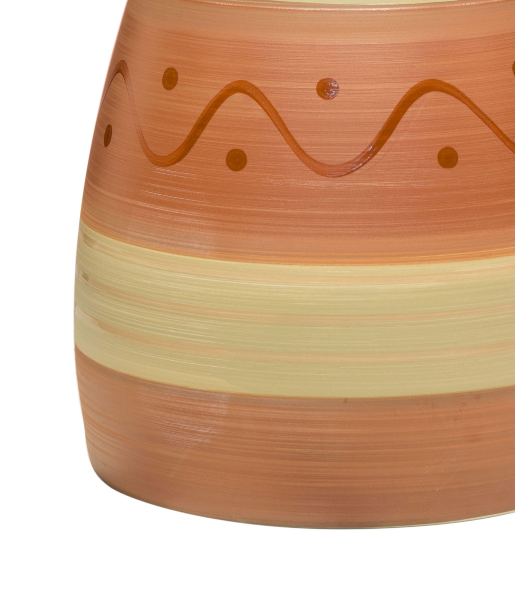 10.2" x 10.2" x 28.7" Red & Gray, Ceramic, Large Bottle