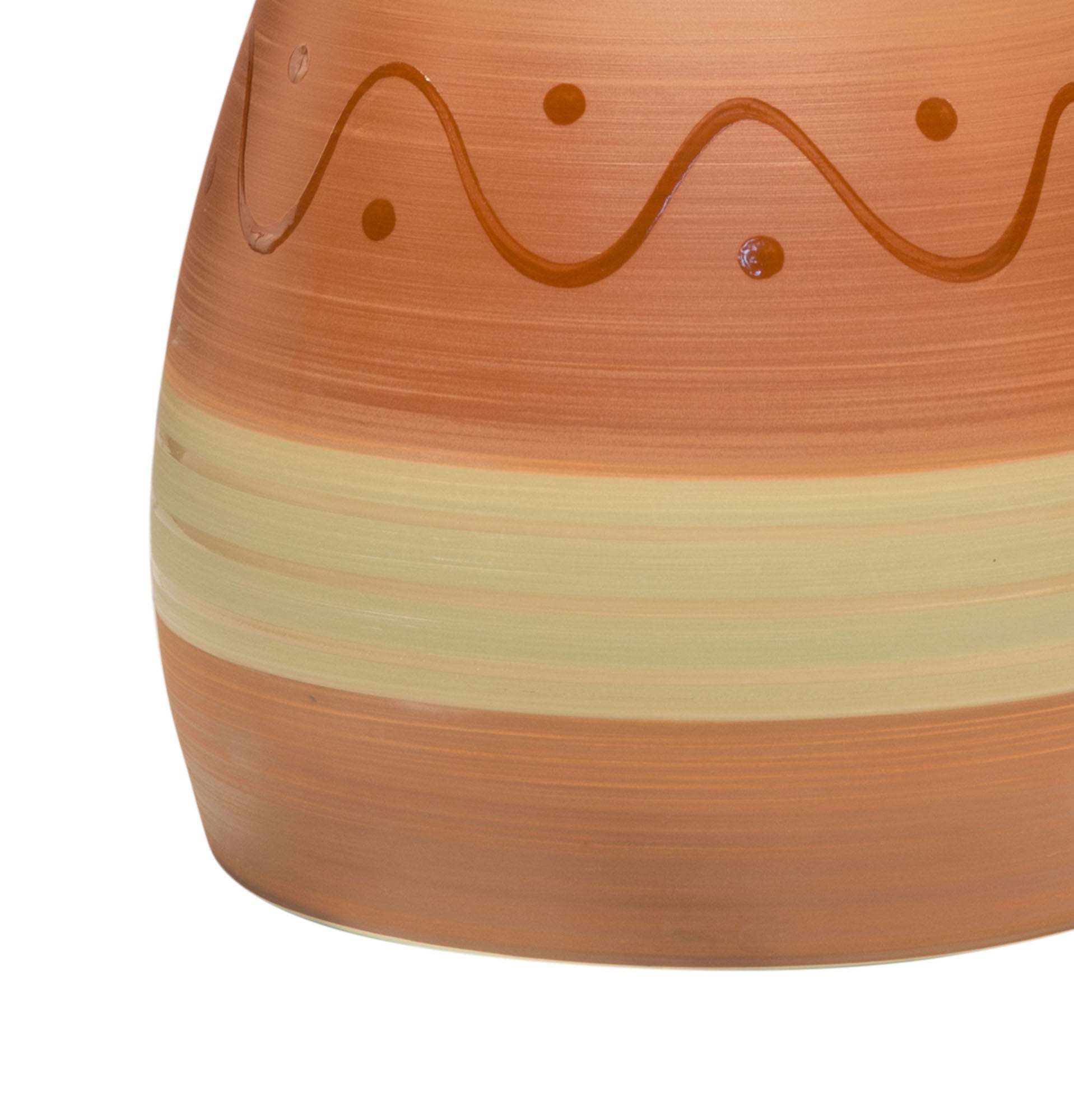 10.2" x 10.2" x 25" Red & Gray, Ceramic, Medium Bottle