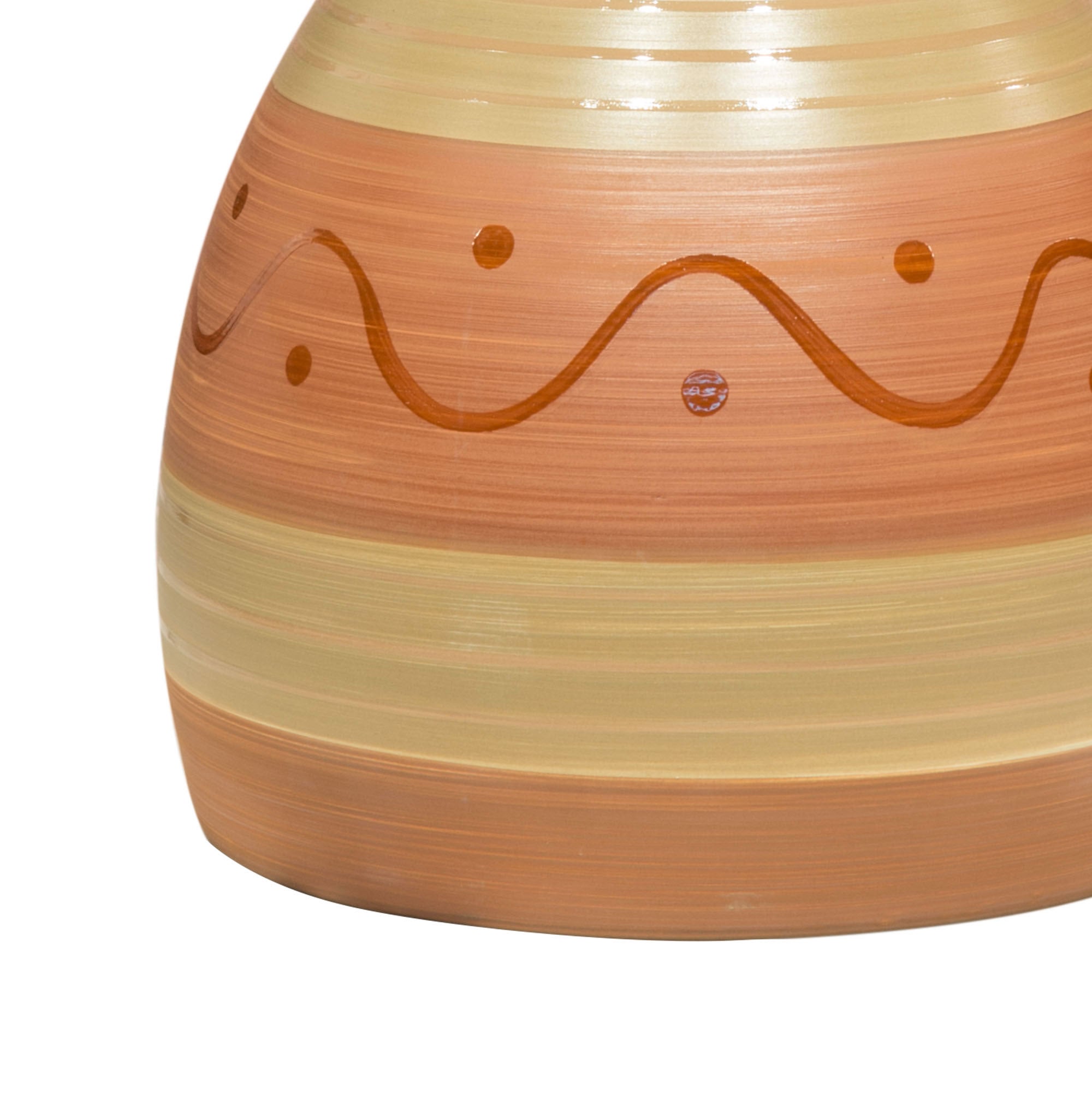 10" x 10" x 20.7" Red & Gray, Ceramic, Small Bottle