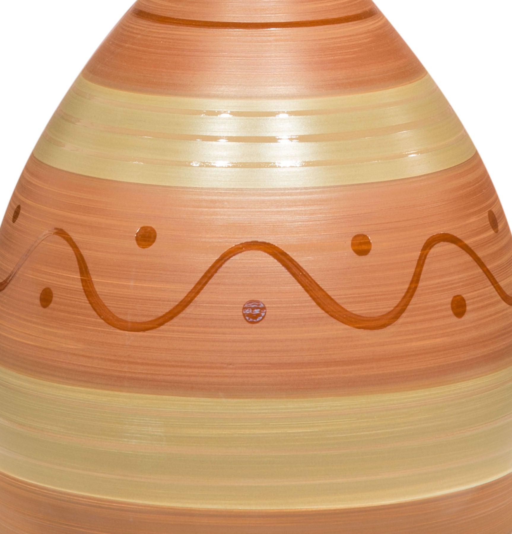 10" x 10" x 20.7" Red & Gray, Ceramic, Small Bottle