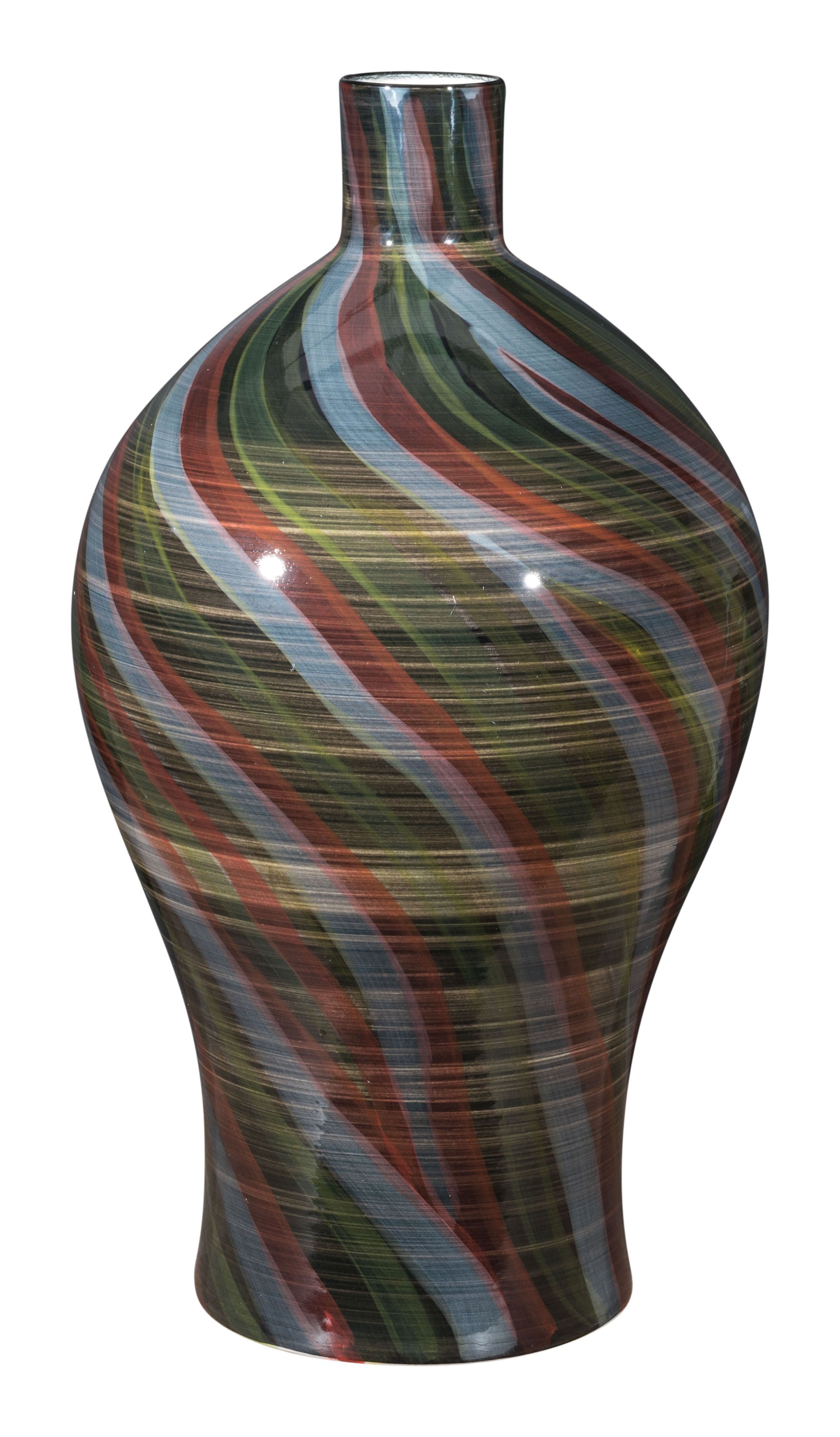 9.8" x 9.8" x 16.9" Multicolor, Ceramic, Bottle