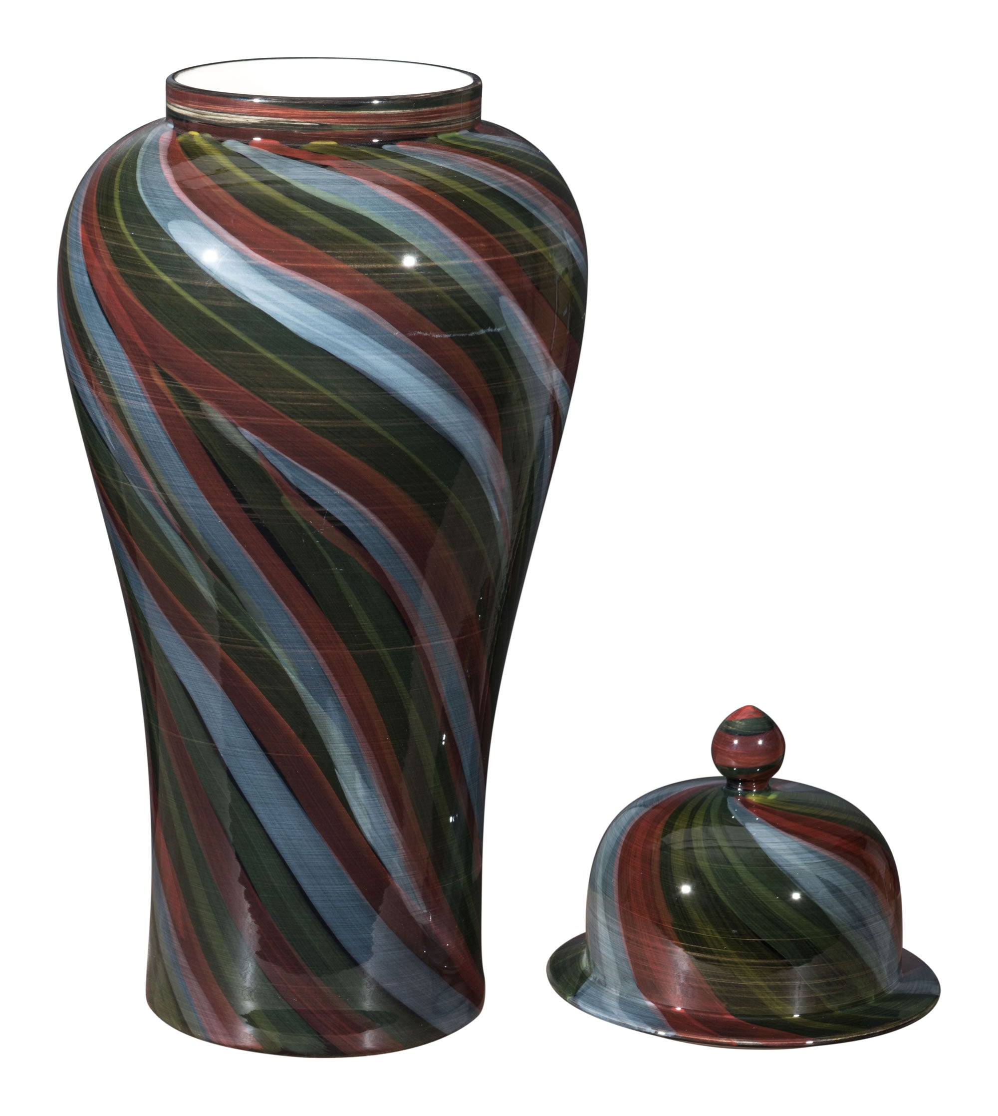 9.1" x 9.1" x 23" Multicolor, Ceramic, Large Jar