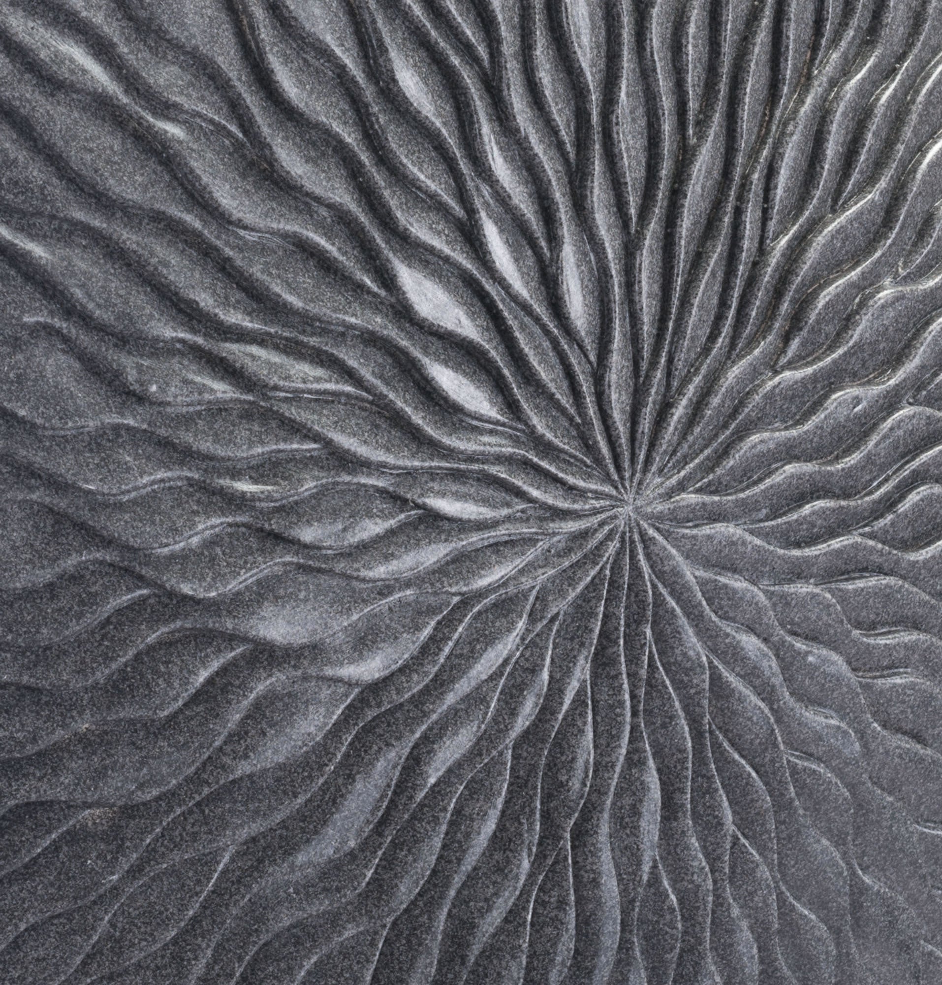 23.3" x 23.3" x 2.8" Dark Gray, Sandstone, Round Wave Large Plaque