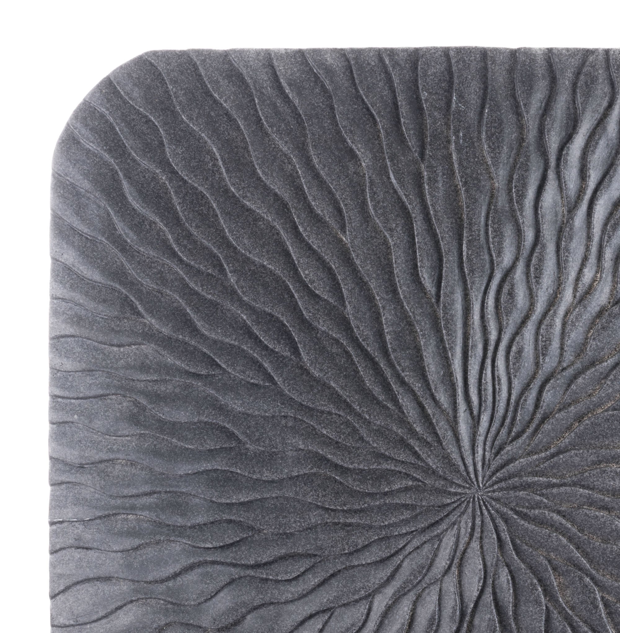 23.6" x 23.6" x 2.7" Dark Gray, Sandstone, Square Wave Large Plaque