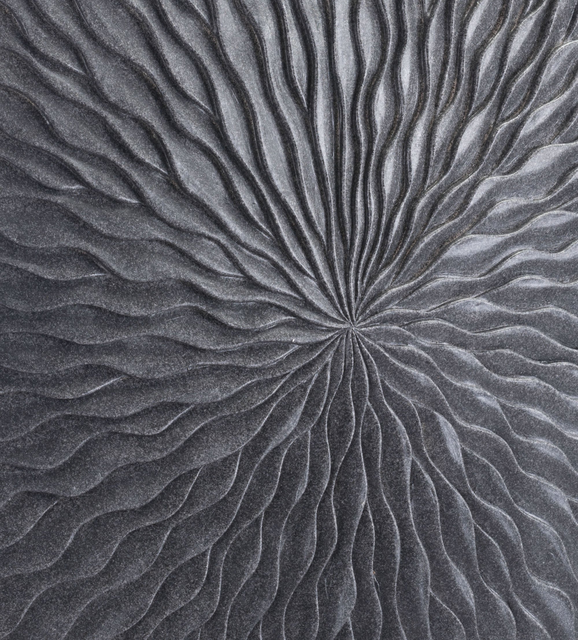 23.6" x 23.6" x 2.7" Dark Gray, Sandstone, Square Wave Large Plaque