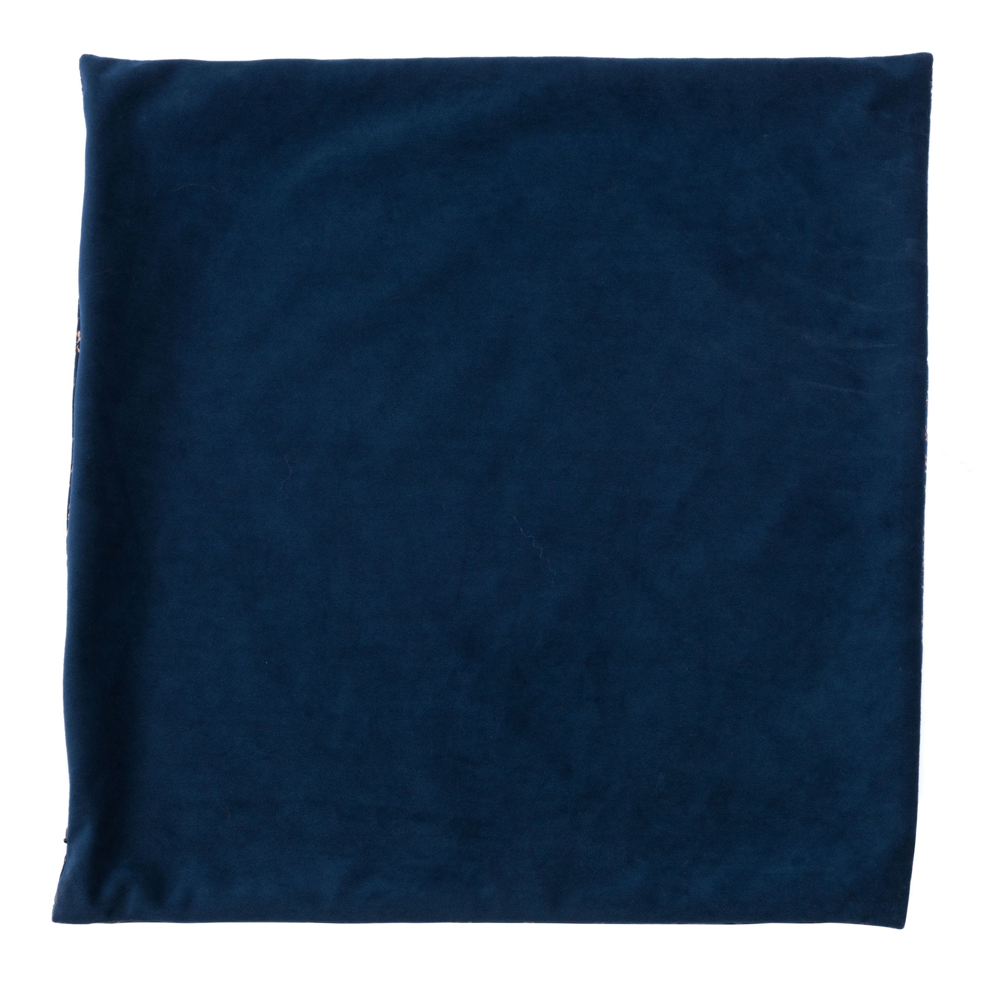 17.7" x 17.7" x 5.1" Blue & Gold, Velvet, Foam, Pillow