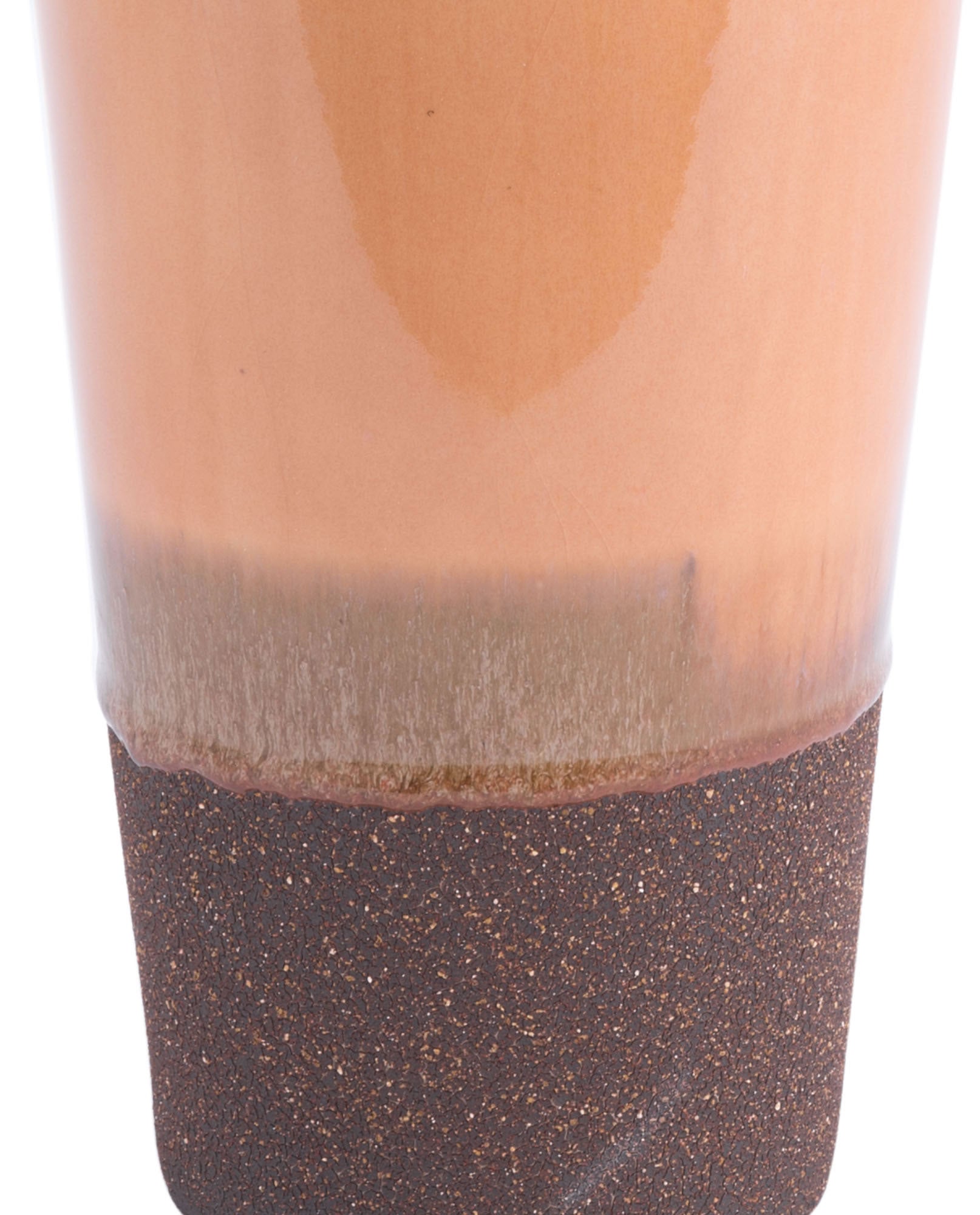 8.9" x 8.9" x 20.1" Light Orange, Ceramic, Large Vase