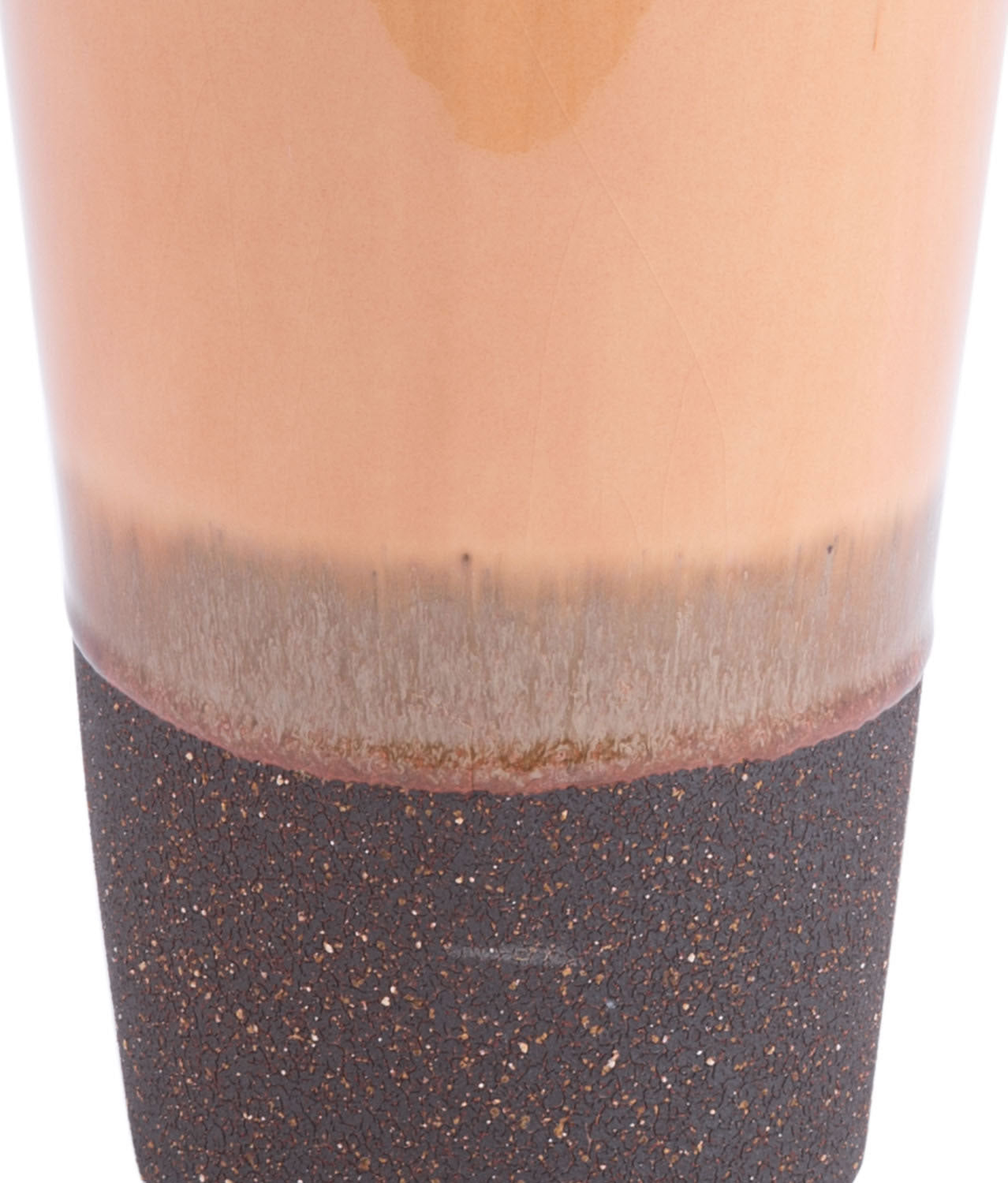 7.1" x 7.1" x 16.1" Light Orange, Ceramic, Medium Vase