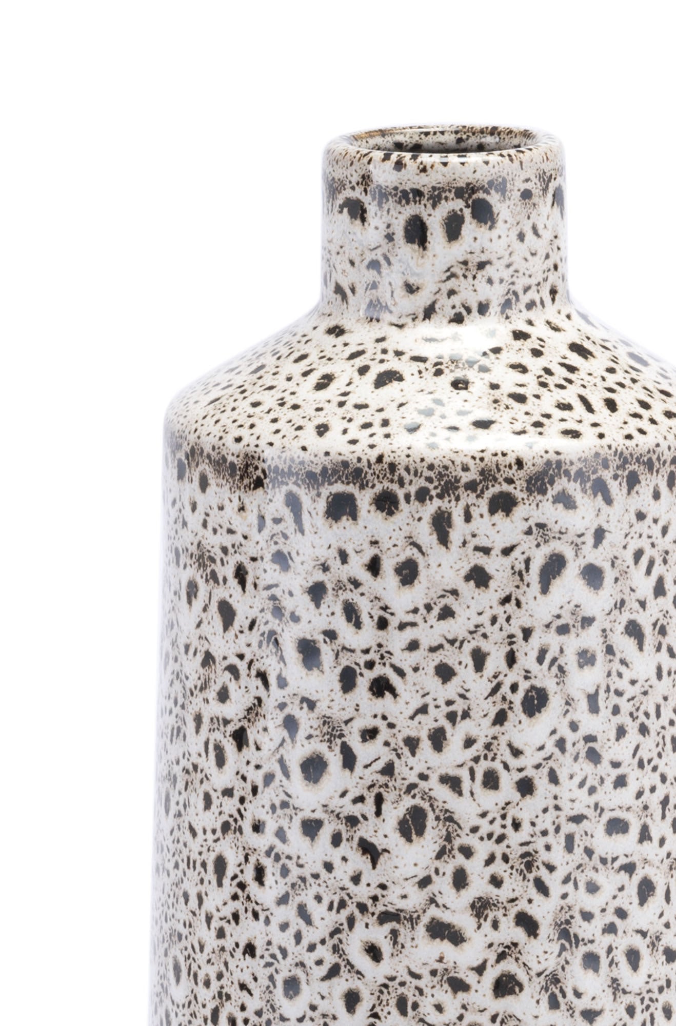 6.9" x 6.9" x 21.7" Off White, Ceramic, Medium Vase