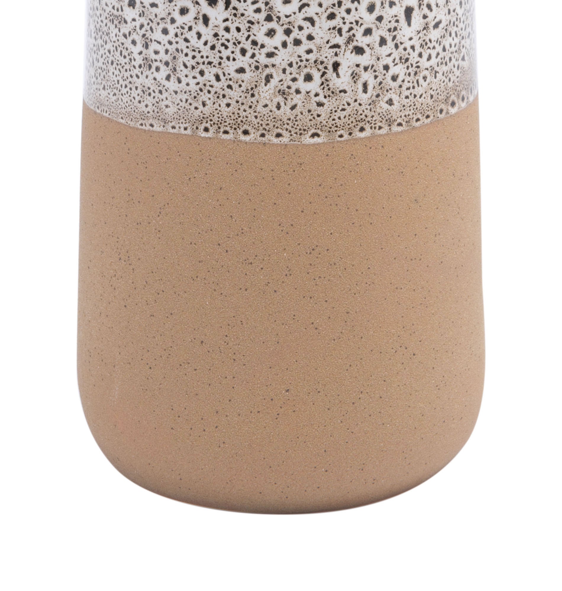 6.9" x 6.9" x 21.7" Off White, Ceramic, Medium Vase