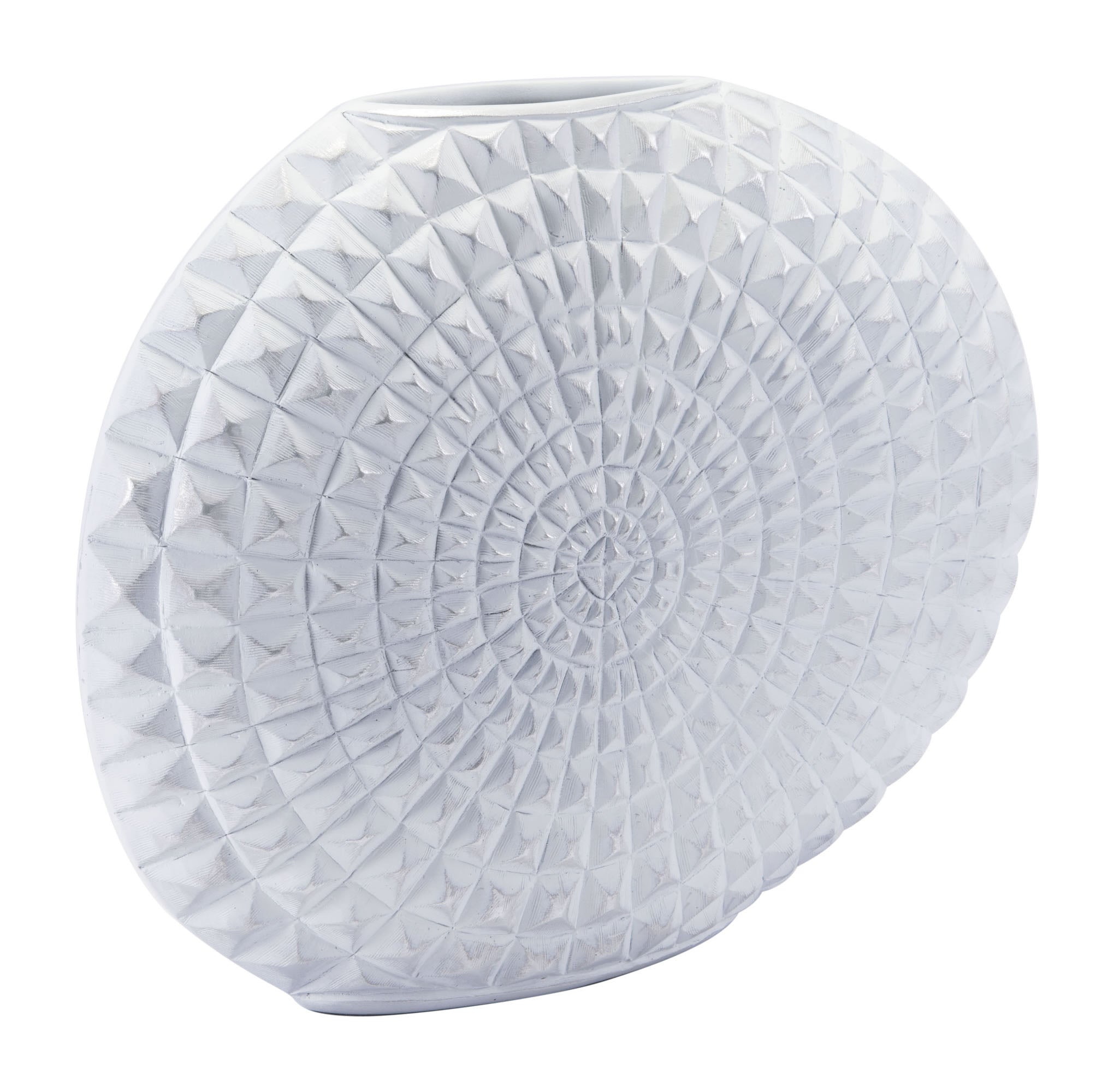 17.9" x 4.7" x 13.5" White, Polyresin, Large Vase