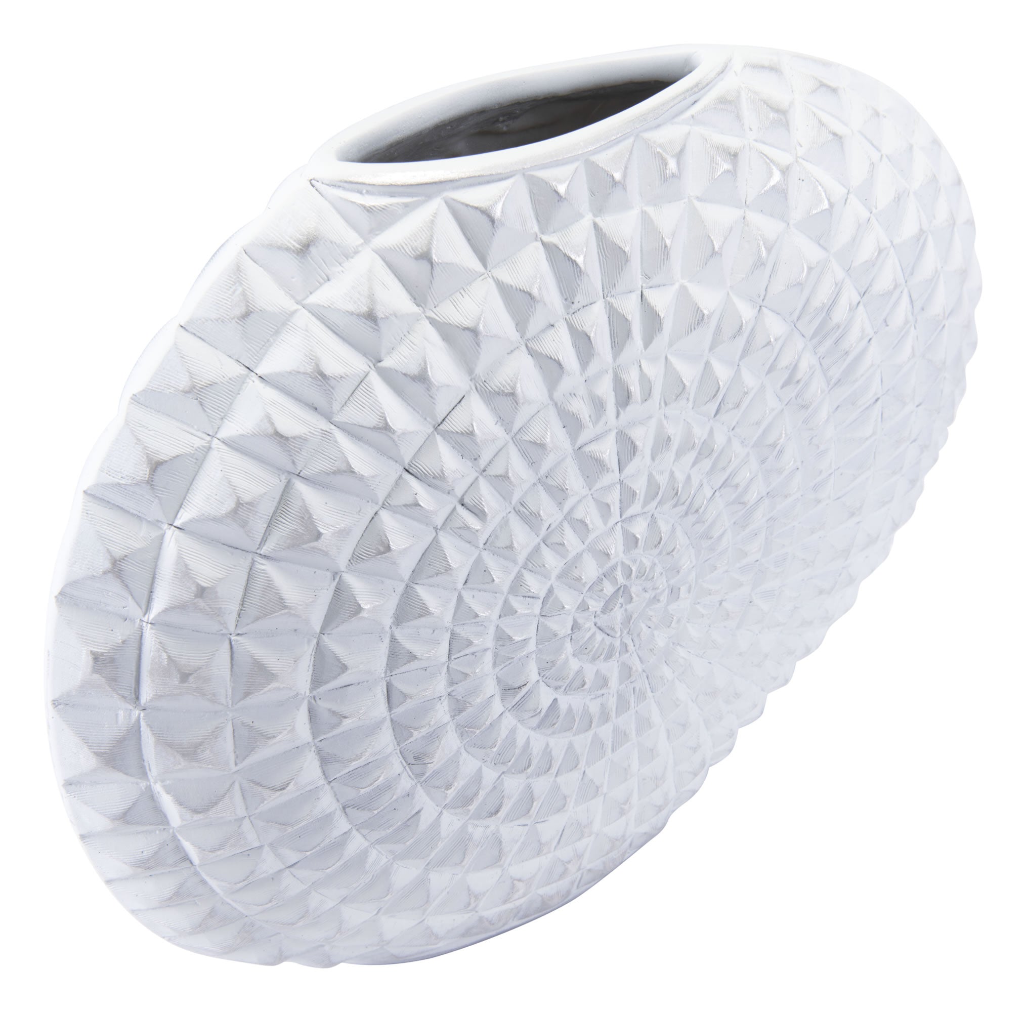 17.9" x 4.7" x 13.5" White, Polyresin, Large Vase