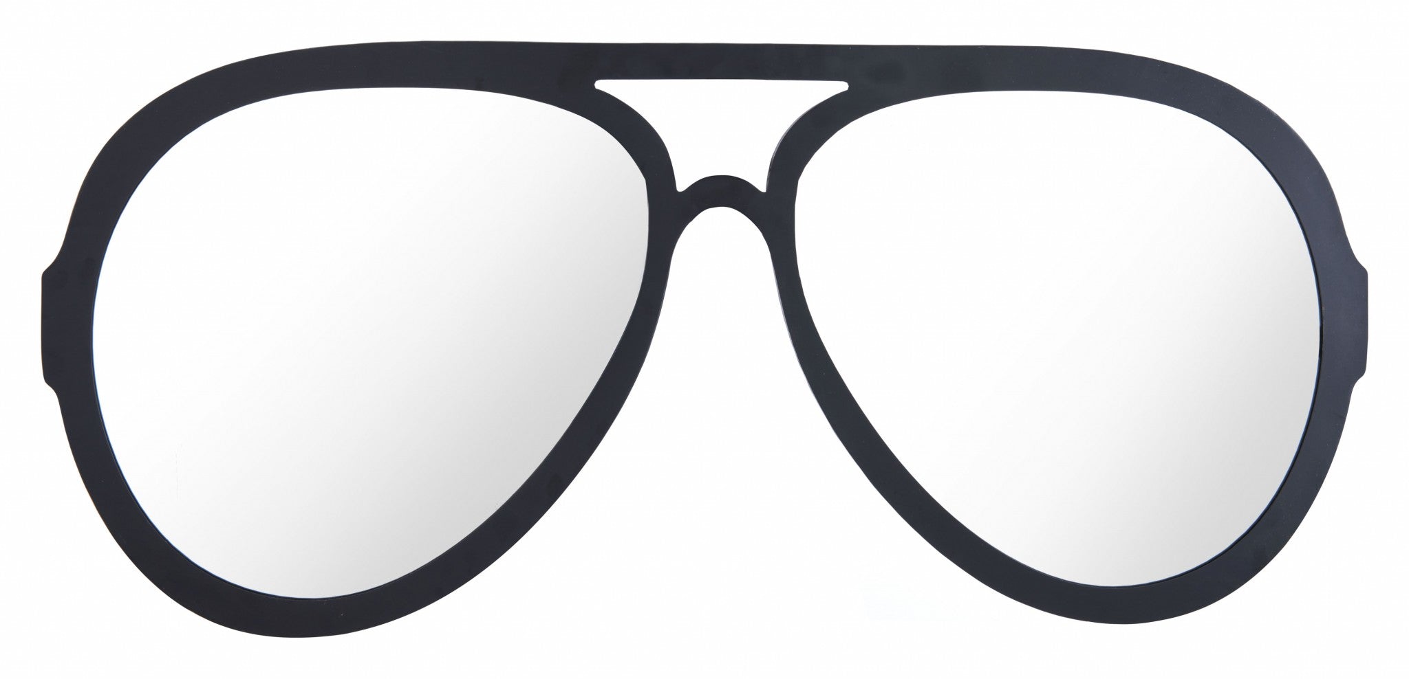 45.9" x 0.8" x 20.1" Black Steel Mirror and MDF Mirror