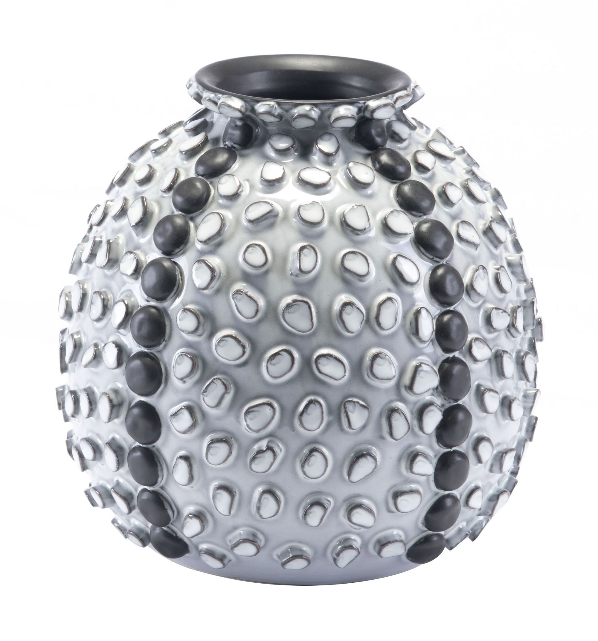 8.9" x 8.9" x 8.9" Gray, Ceramic, Large Bottle